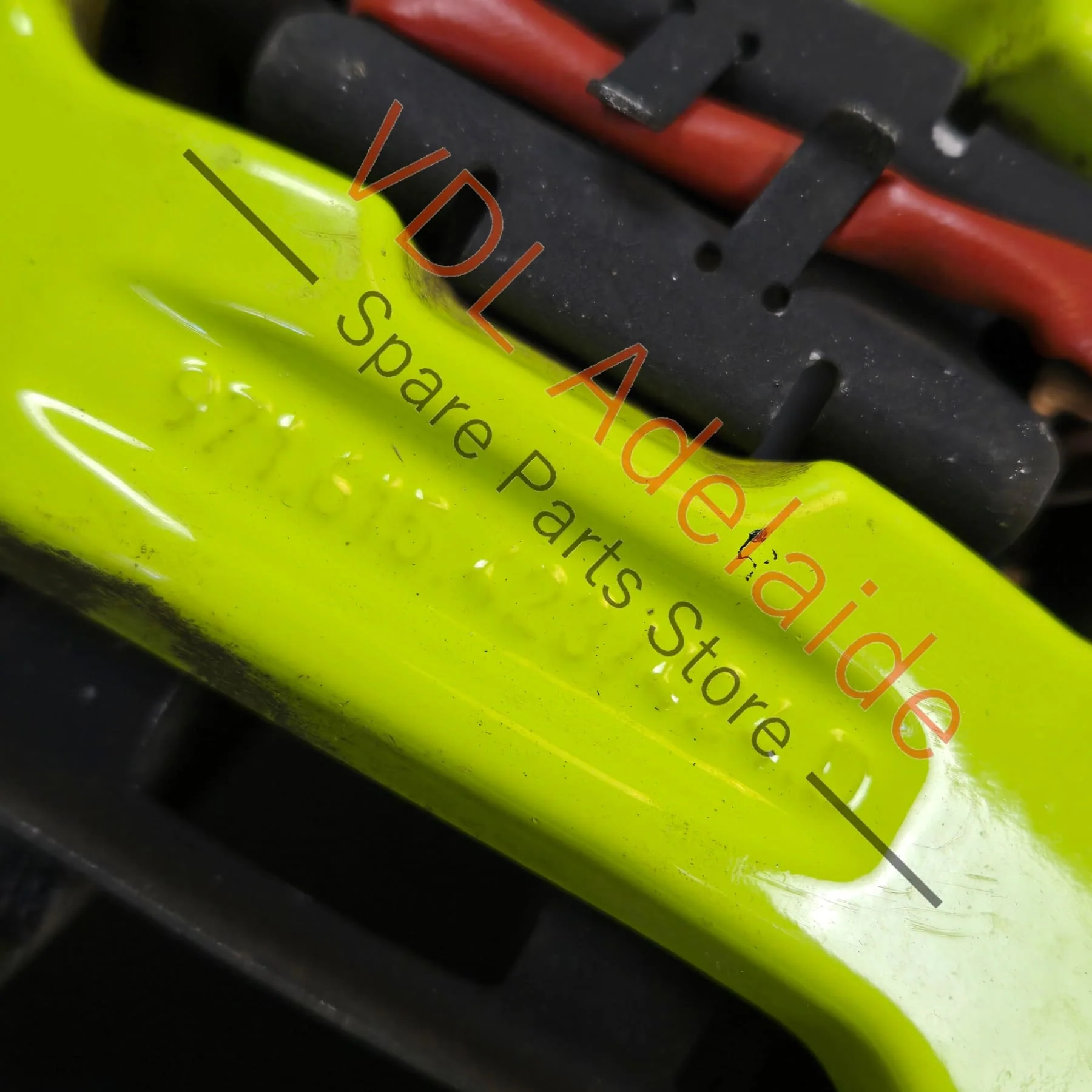 Porsche 4 Piston Brembo Rear Brake Caliper Set Acid Green Suit 365mm rotor 19in - Image 8