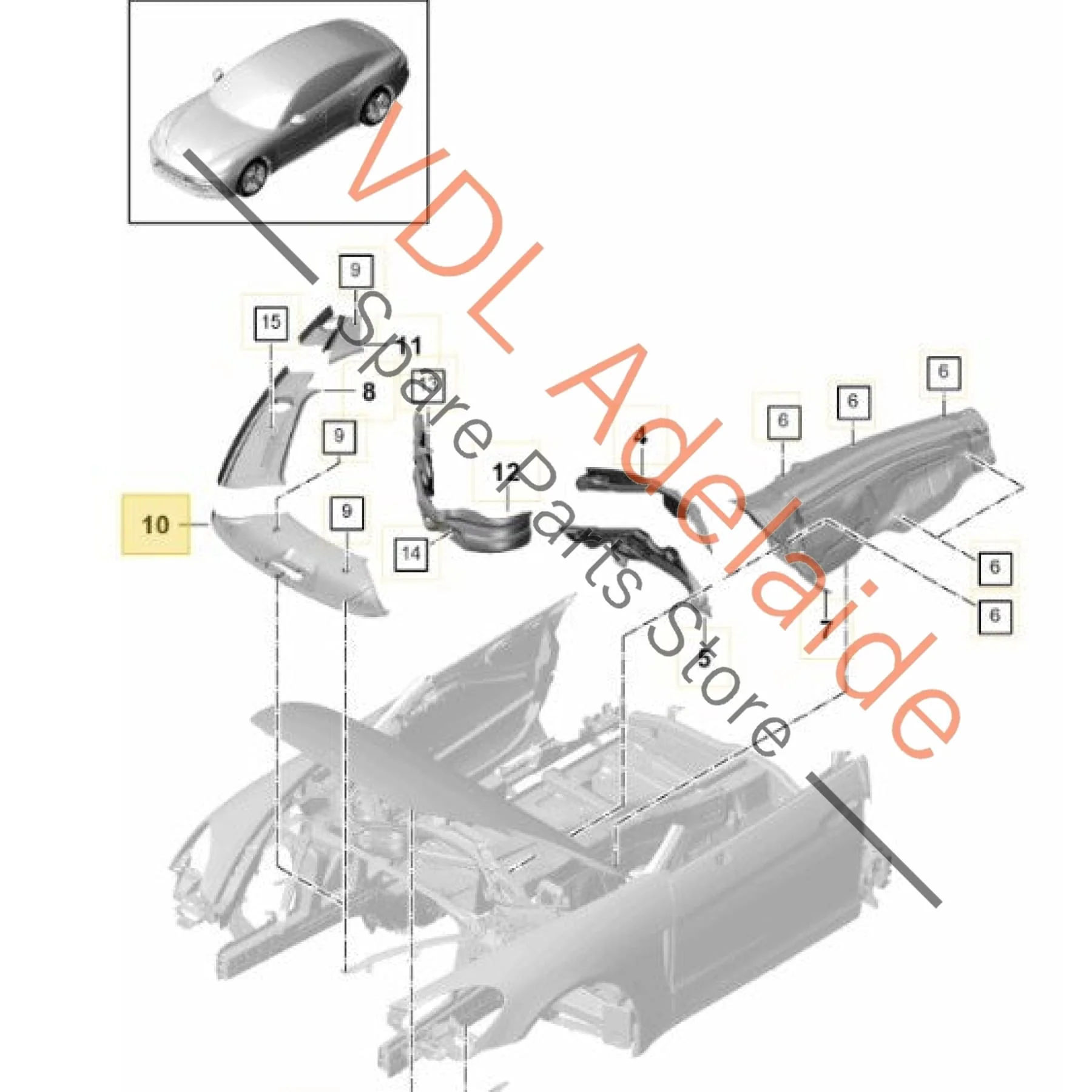 Porsche Panamera 971 Front Bumper Engine Radiator Cover Panel Trim 971805806H OK1 - Image 2