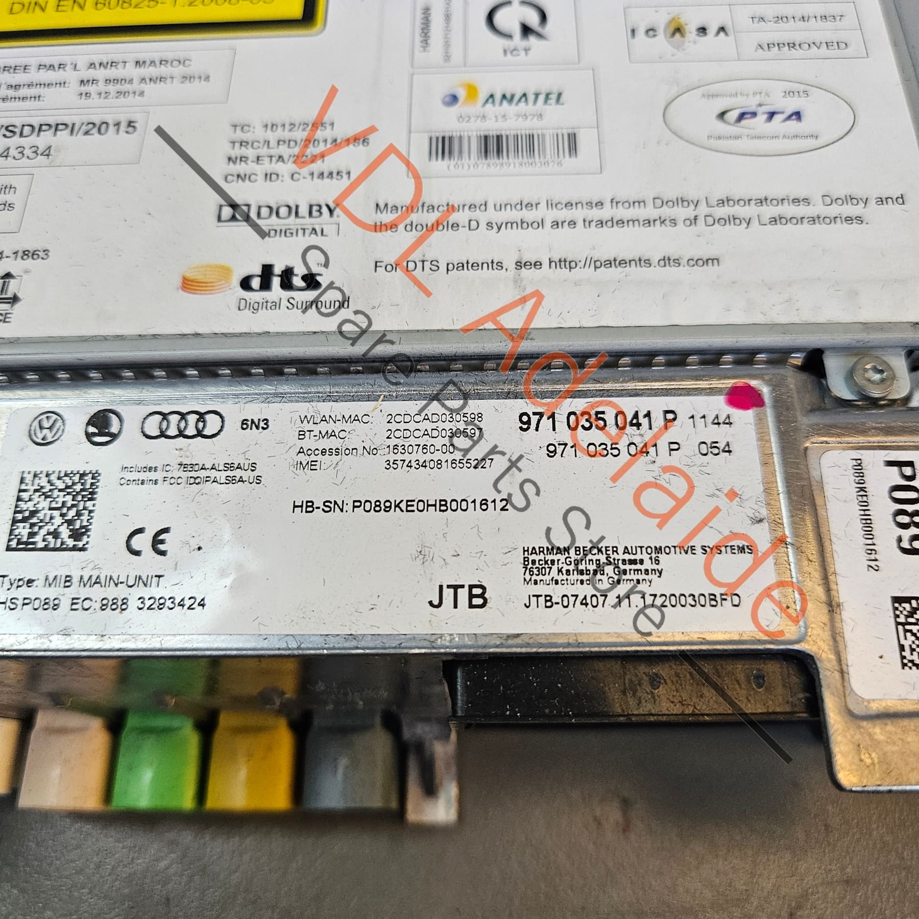Porsche Panamera 971 Central Computer Main-unit MIB2 SD Card Reader Infotainment Harman 971035041P - Image 3