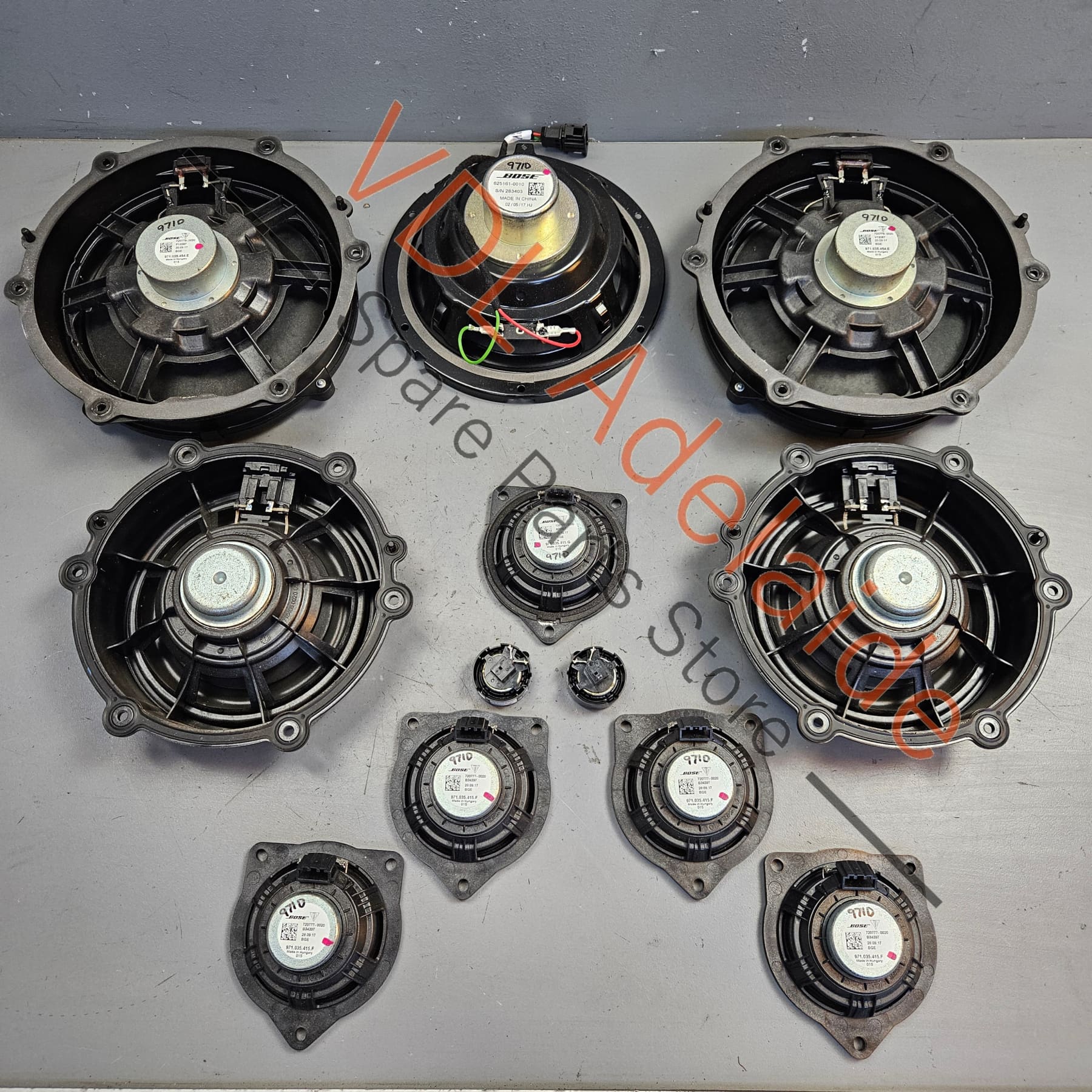 Porsche Panamera BOSE 12 Speaker Sound System Set Woofer Tweeter & Mid Range - Image 2