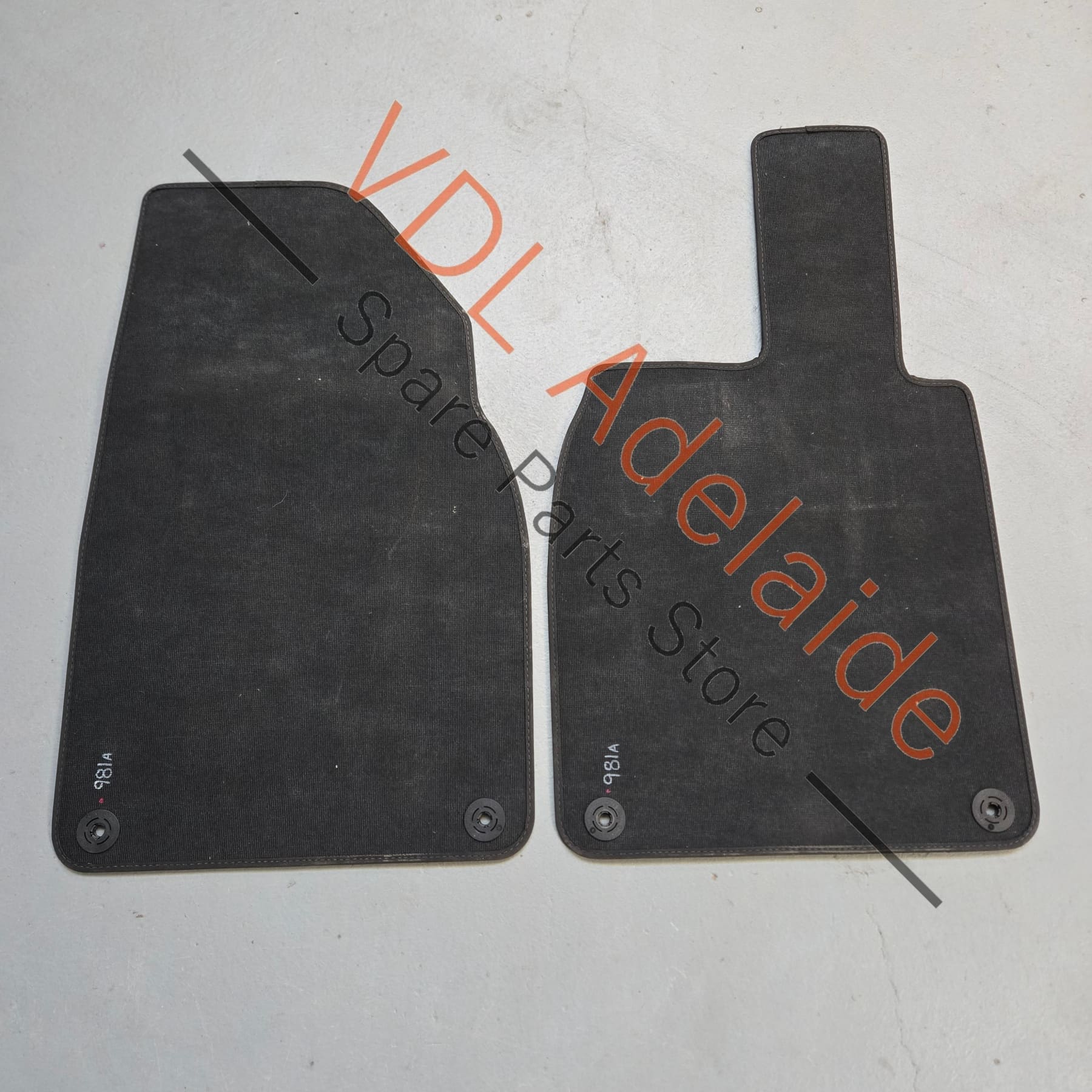 Porsche Boxster Cayman 981 Black Interior Floor Mat Set - Image 6