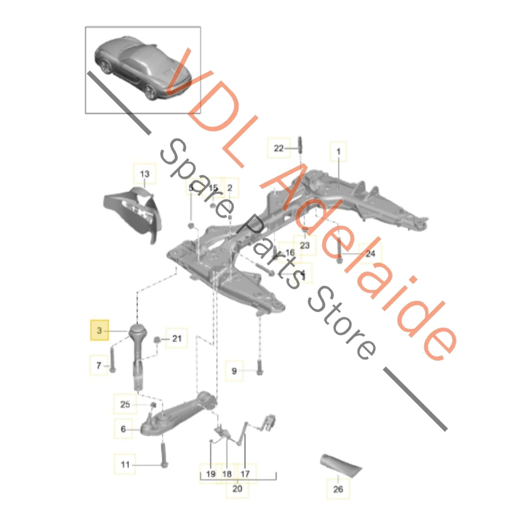 Porsche Cayman Boxster 911 Front Suspension Guide Control Arm - Image 2