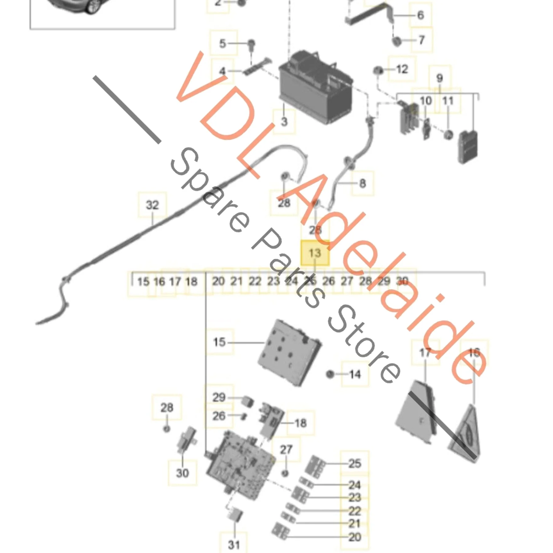 Porsche 911 Boxster Cayman Main Battery Fuse Board In Footwell 99161030103 99161807501 - Image 2