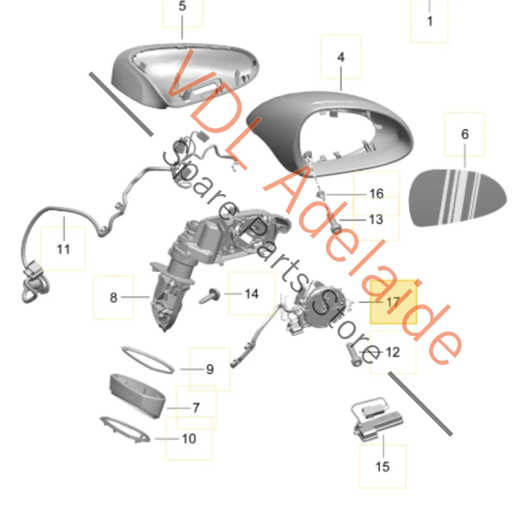 Porsche 911 Boxster Cayman Exterior Mirror Adjuster Motor 99762404701 - Image 2