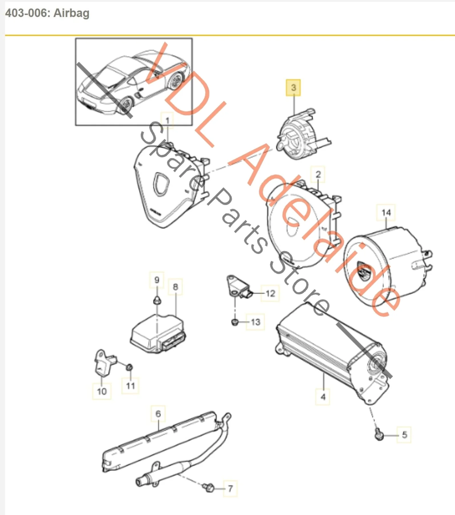 Porsche Steering Squib Slip Ring Clockspring 95565221112 - Image 2