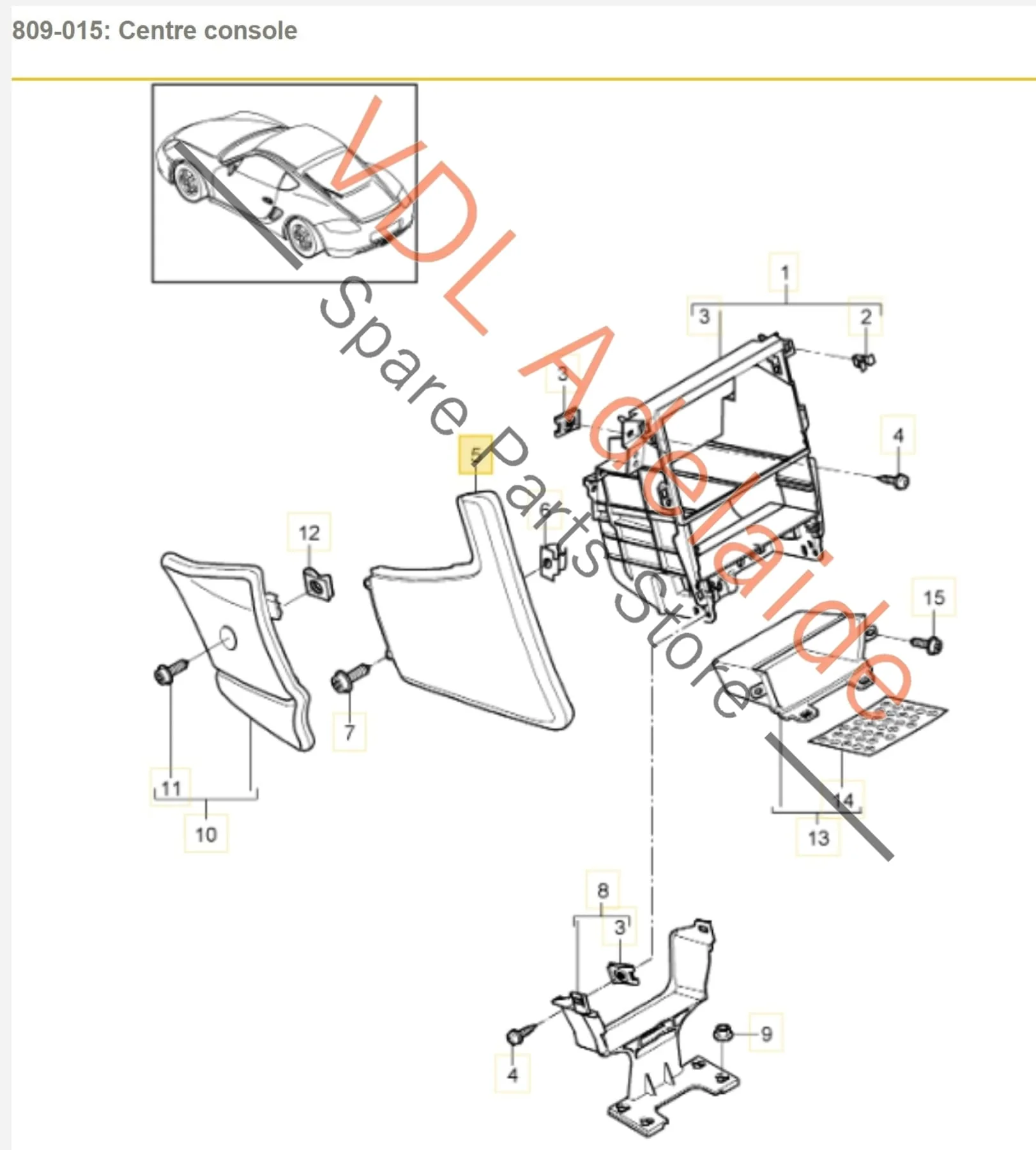 Porsche 911 Boxster Cayman Left Side Dash Trim Panel Black 99755311705 - Image 2