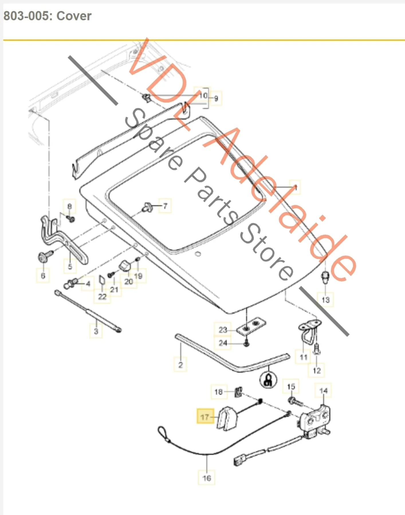Porsche Cayman Boxster Rear Hatch Trunk Lid Actuator Opening 98751211700 - Image 2