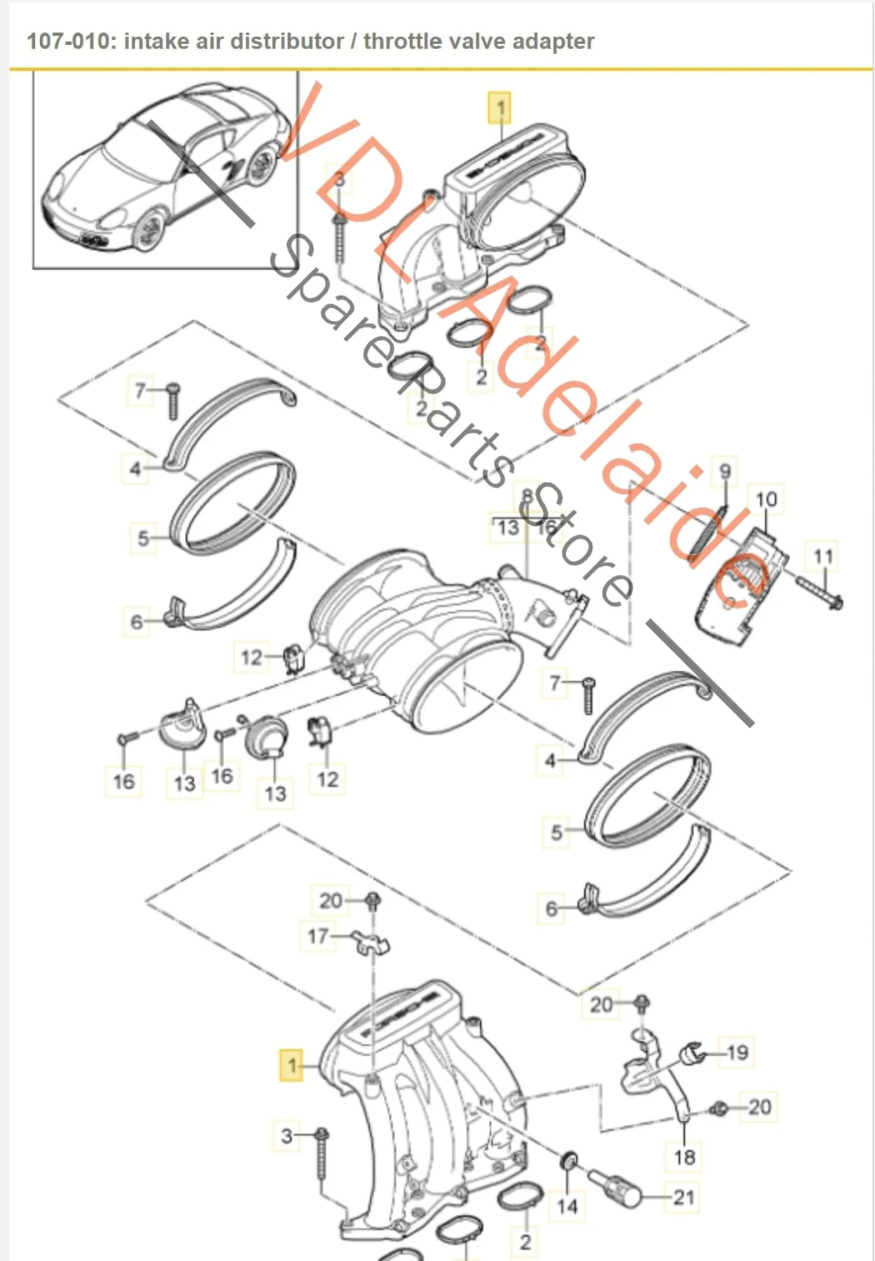 Porsche 986 987 Cayman R 3.4 Intake Manifold 9A111011502 - Image 5