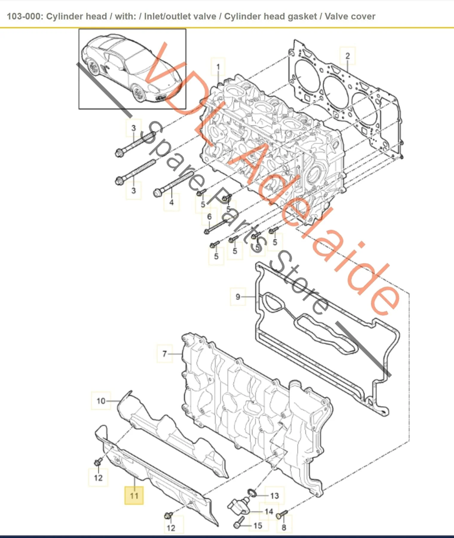 Porsche Cylinder Head Heat Shield Cyl 1-3 9A110430703 9A110430903 - Image 2