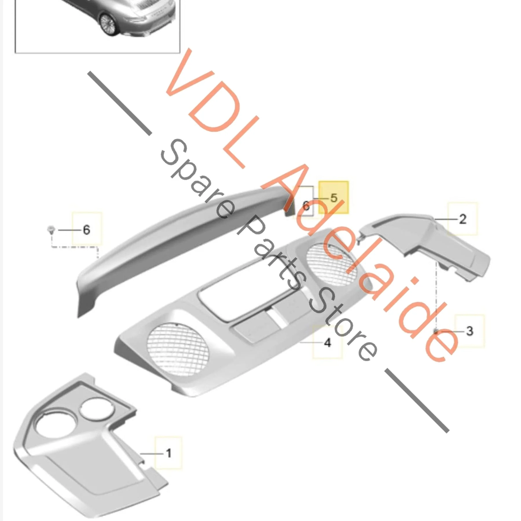 Porsche 911 991 Engine Compartment Bay Upper Plastic Trim 99150458500 1E0 - Image 2