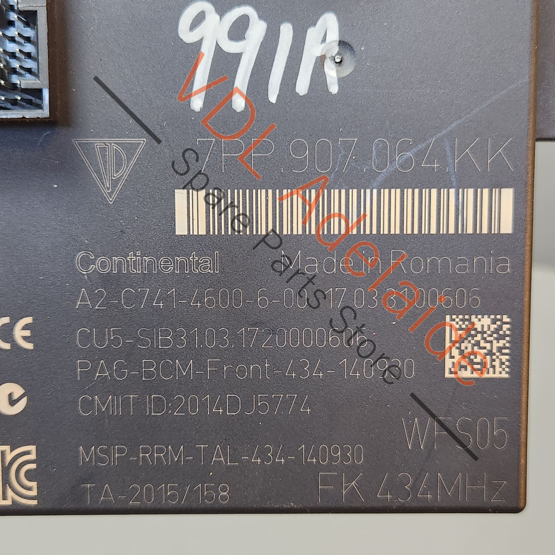Porsche 911 991.2 Front BCM Body Control Module 7PP907064JJ 7PP907064KK - Image 2