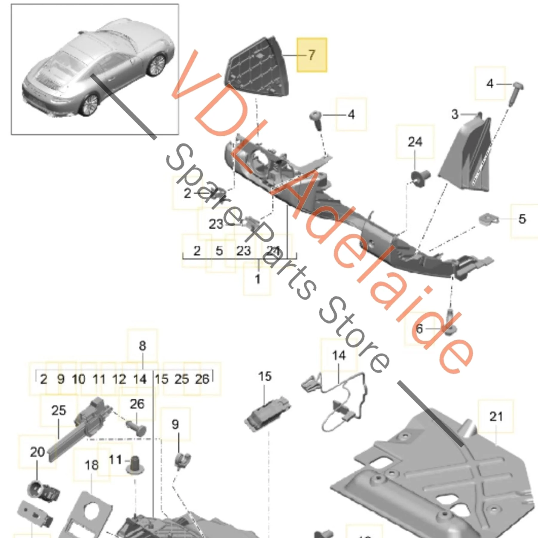 Porsche 911 Right Side Dashboard Trim Interior Cover 99155240602 5Q0 - Image 2