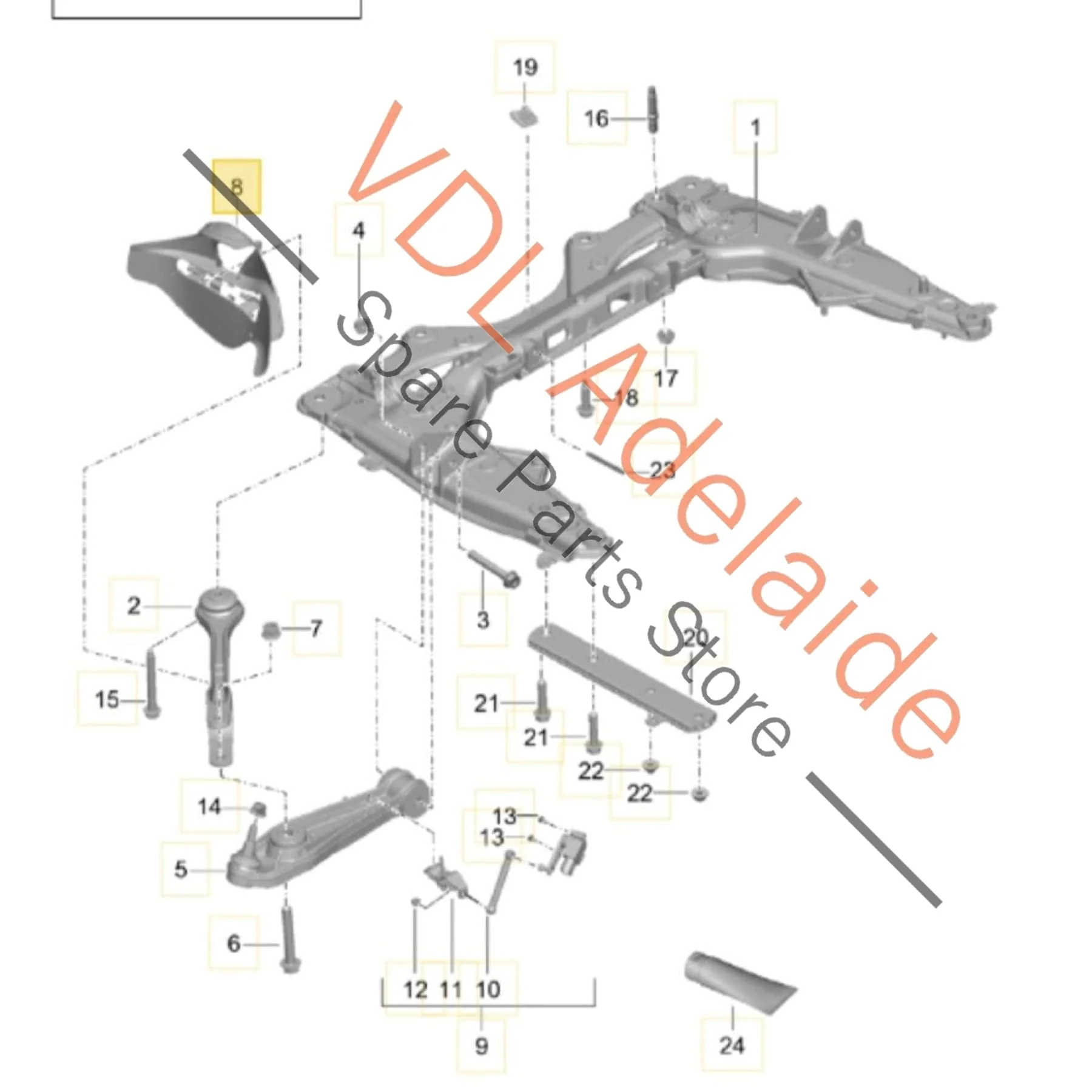 Porsche 911 Front Left Wishbone Air Guide Spoiler 99134148302 - Image 2