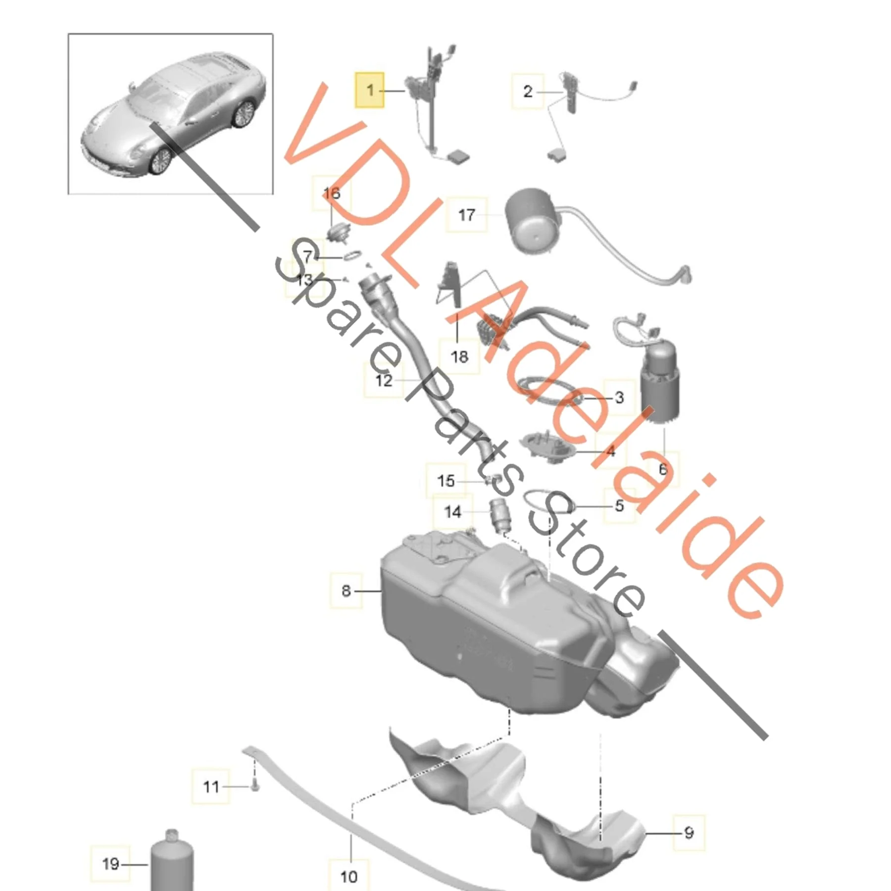 Porsche 911 Fuel Level Tank Sender Unit 99162083100 - Image 2