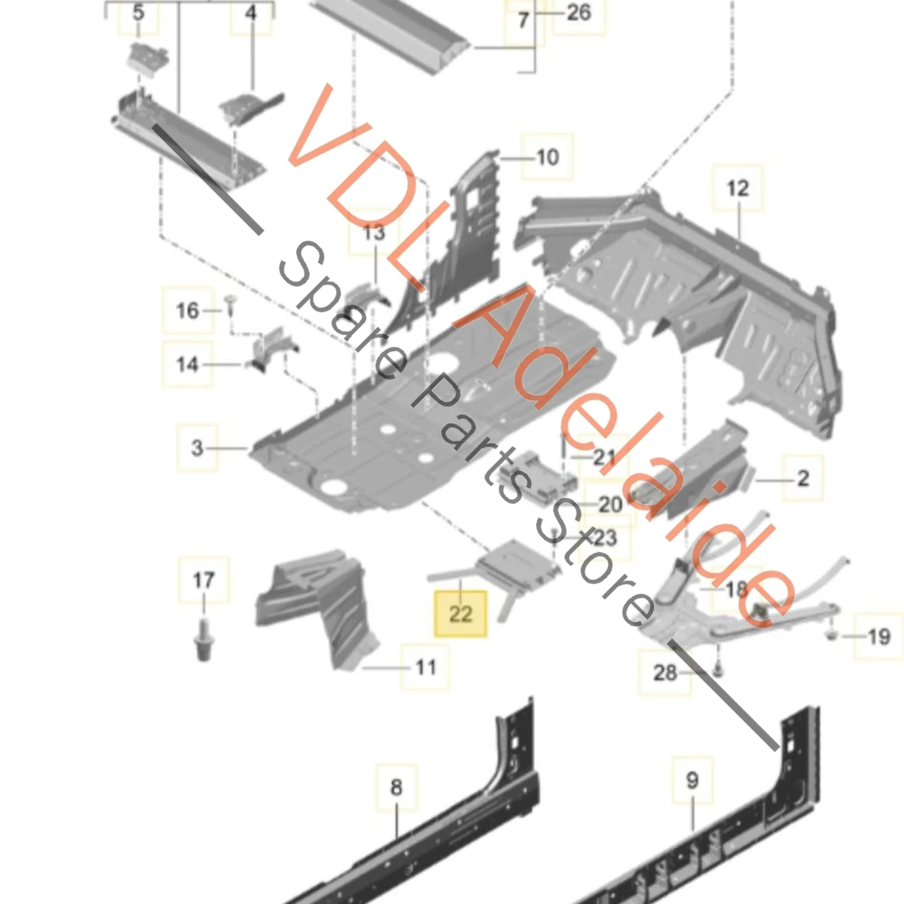 Porsche 911 Transmission Carrier Bracket Tunnel Reinforcement Aluminium Brace 99150433300 - Image 2