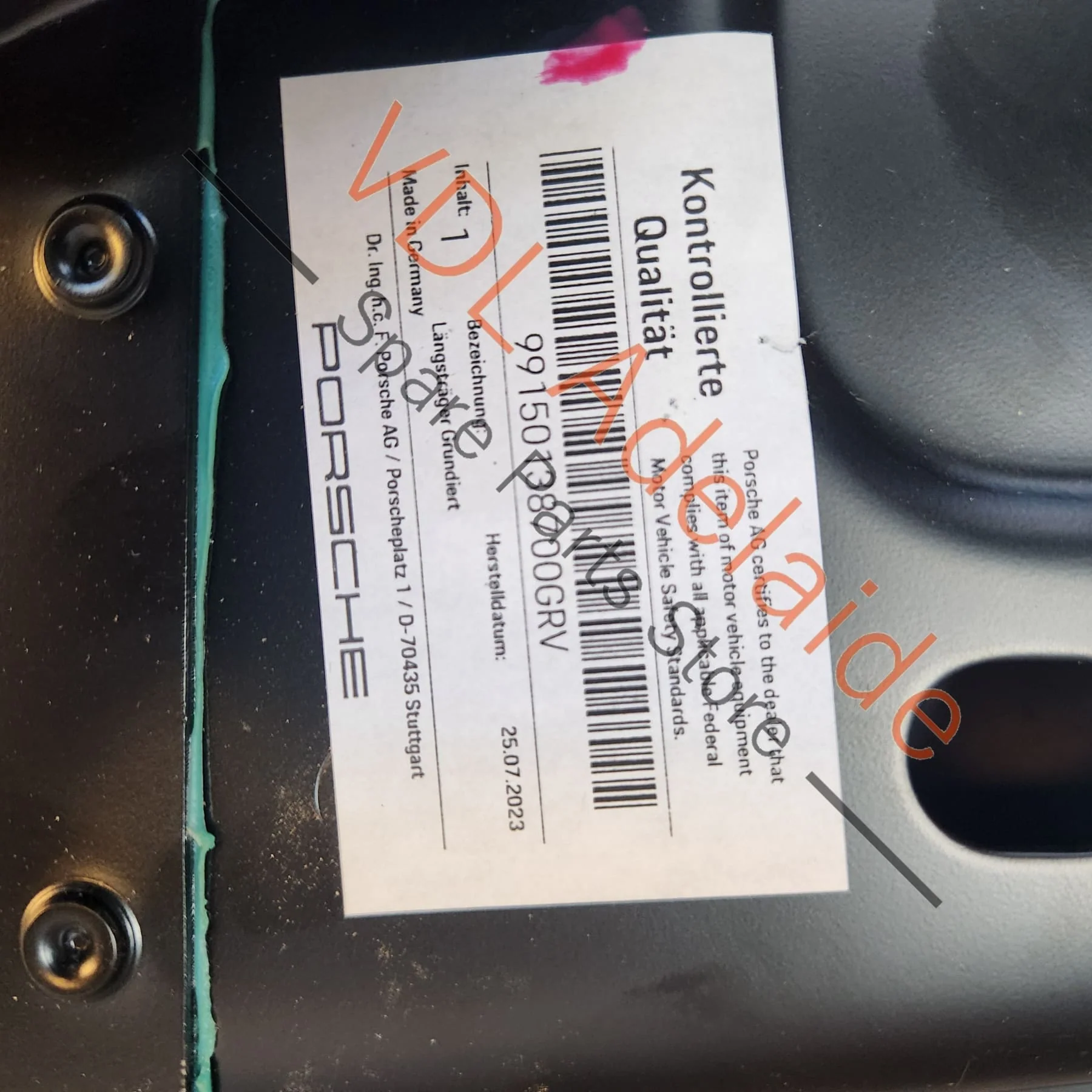 Porsche 911 Front Left Upper Chassis Rail Structural Body Section 99150138700 GRV - Image 4