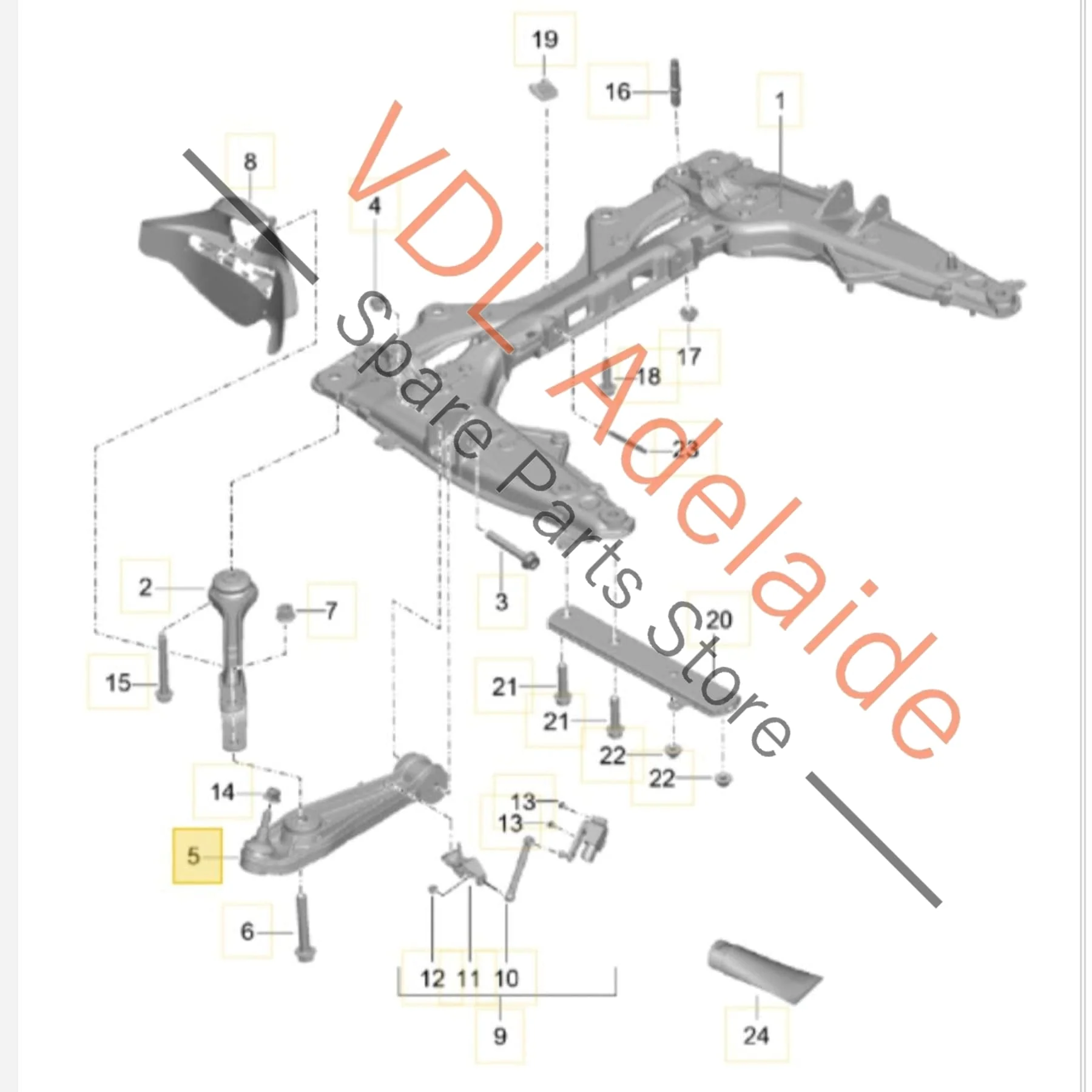 Genuine Porsche 911 Front Lower Wishbone Control Arm 99134105303 - Image 2