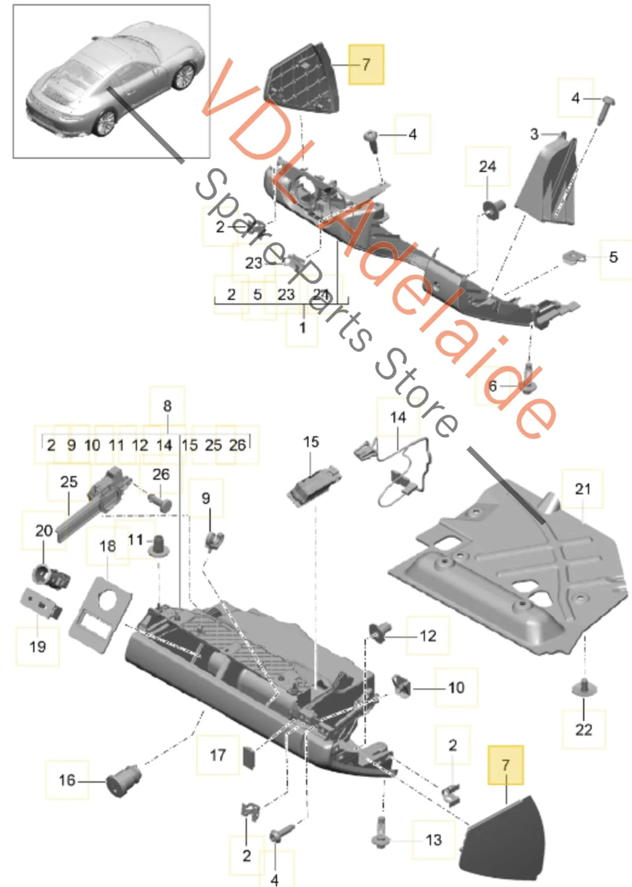 Porsche 911 Left Side Dashboard Trim Piece Cover 99155240502 5Q0 - Image 5