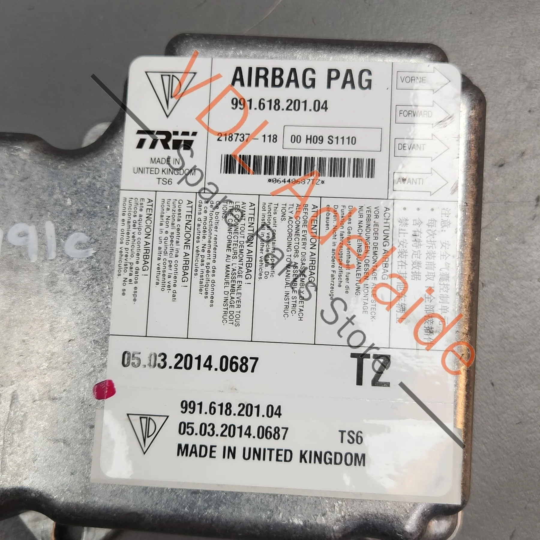 Porsche 911 991.1 Airbag Module 99161820103 - Image 3