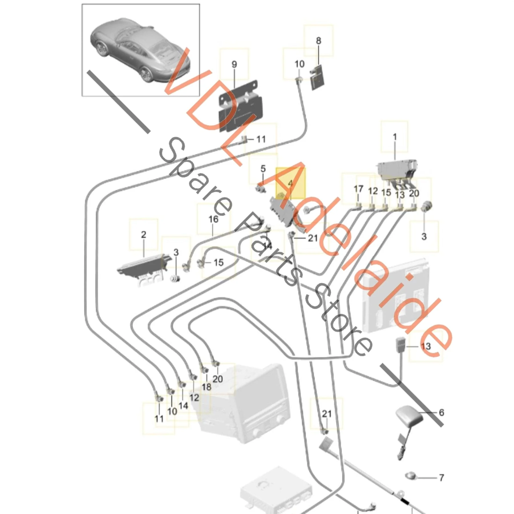 Porsche 911 991 Antenna Control Module 99161812200 - Image 2