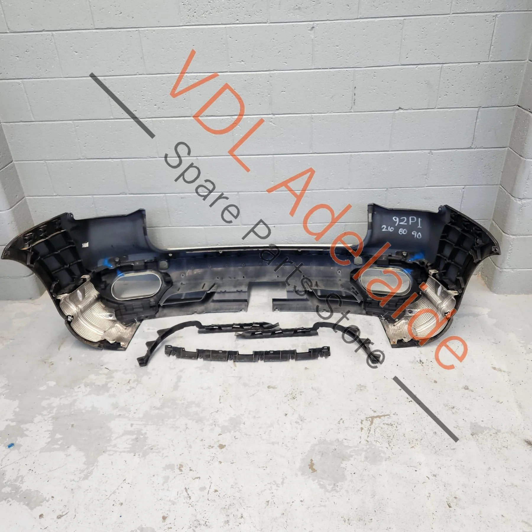 Porsche Cayenne 9PA 955 957 Turbo Rear Bumper Complete Assembly w Diffuser & Guides - Image 5