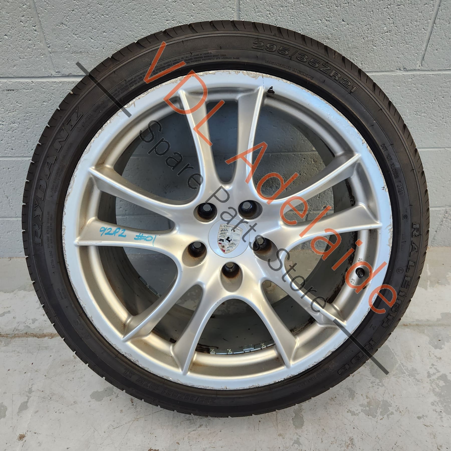 1x Porsche Cayenne 9PA 955 957 Turbo / GTS 21 x 10 Sport Design Alloy Rim Wheel #01 95536215600