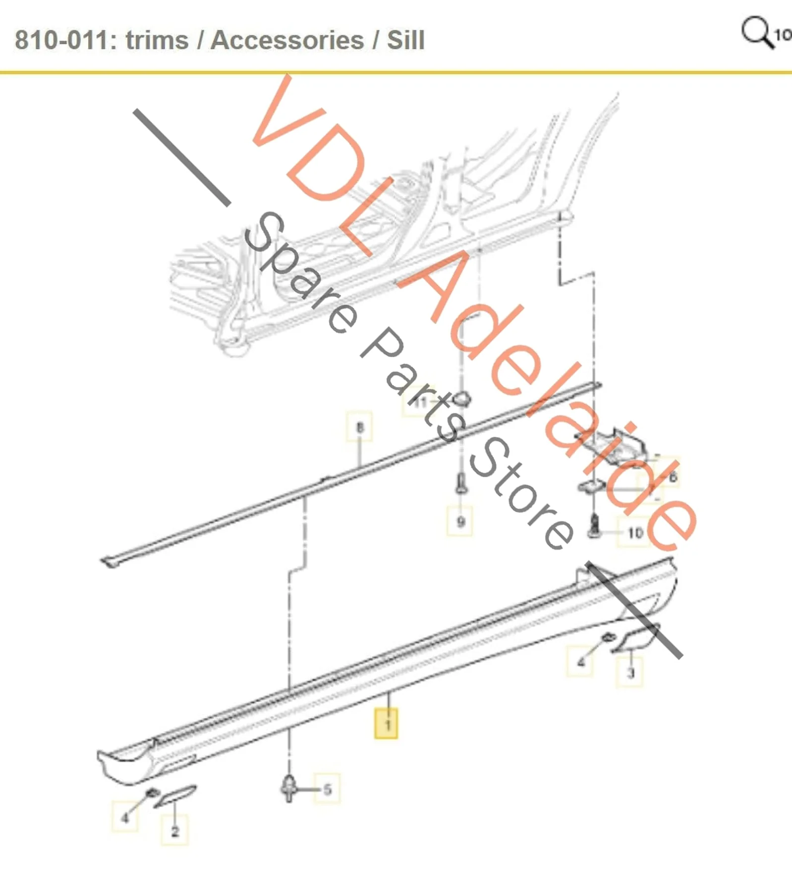 Porsche Cayenne GTS Right Side Skirt Rocker Panel Trim 95555988801 7L5854890 - Image 2