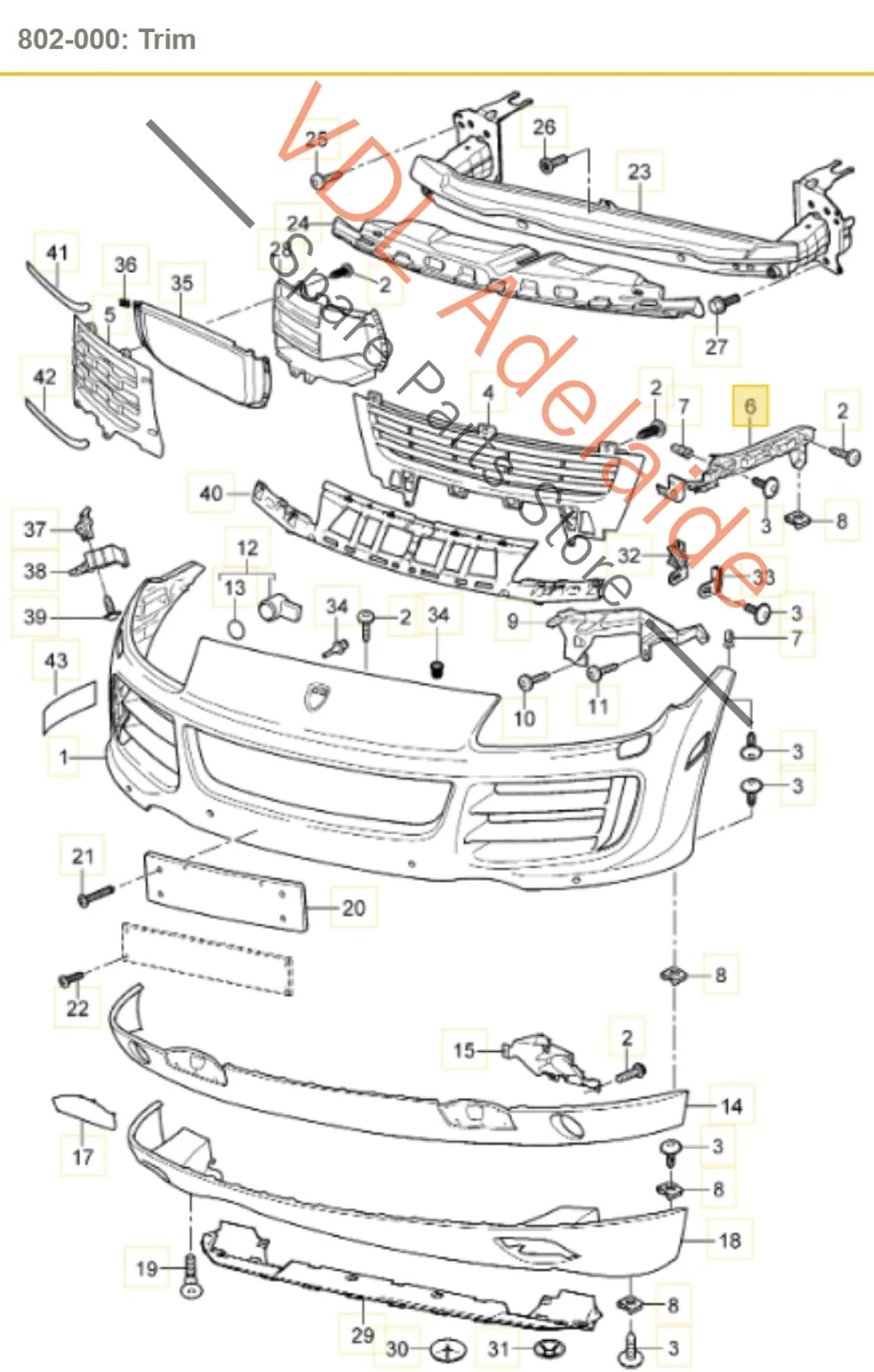 OEM Porsche Cayenne 9PA 955 957 Front Right Bumper Guide Rail bracket 95550505010 7L5807050B - Image 2