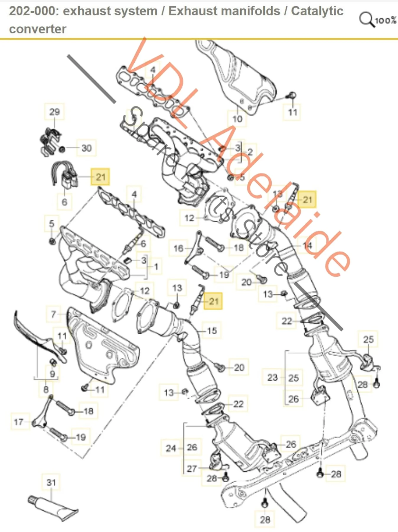 Porsche Cayenne 9PA Oxygen Sensor Lambda Probe Downstream After Cat 95560617800 - Image 2