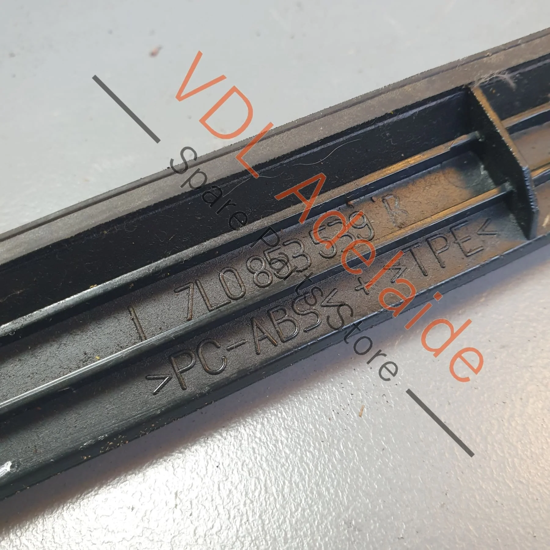VW Touareg Porsche Cayenne Plastic Door Opening Entry Sill Trim Strip Rear Left 7L0853539 95555930500 01C - Image 7