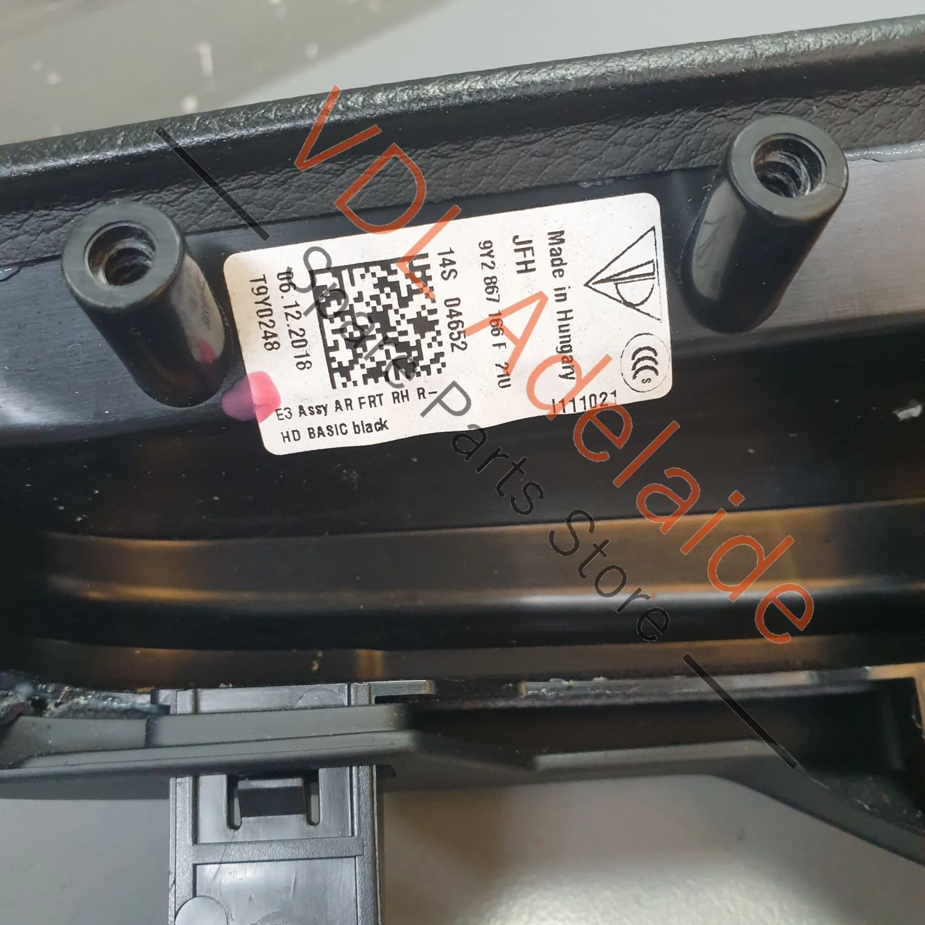 Porsche Cayenne E3 9YA 9YB Front Right Interior Armrest Door Handle Pull Grip Black Leather - Image 10