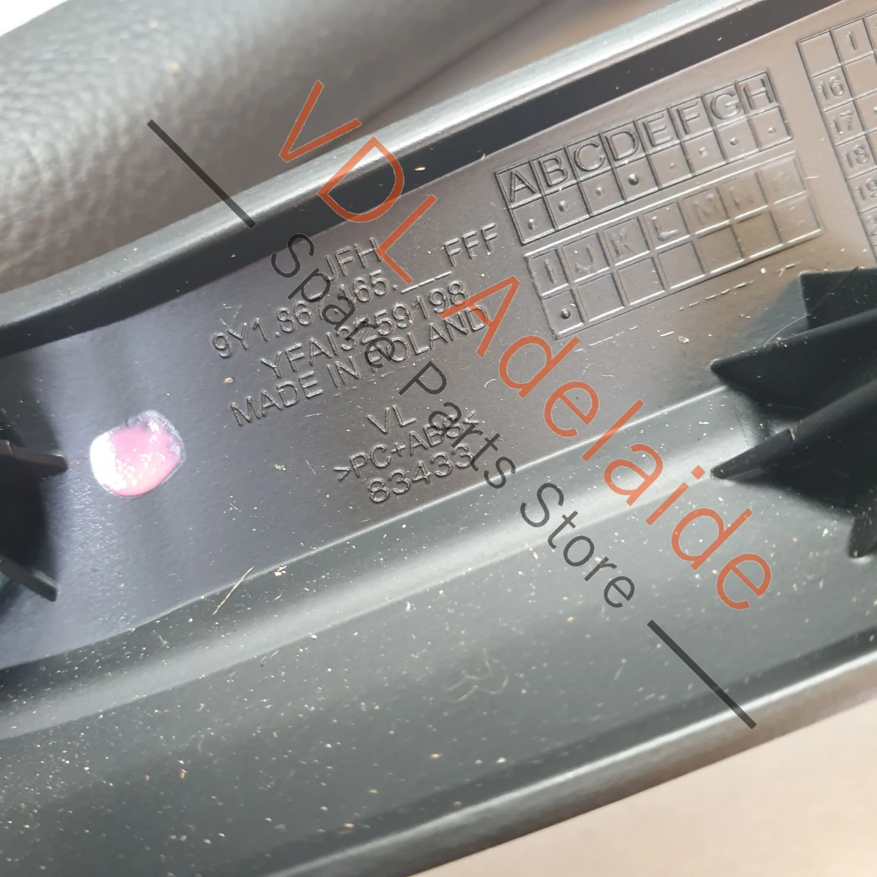 Porsche Cayenne E3 9YA 9YB Front Left Interior Armrest Door Handle Pull Grip Black Leather - Image 8