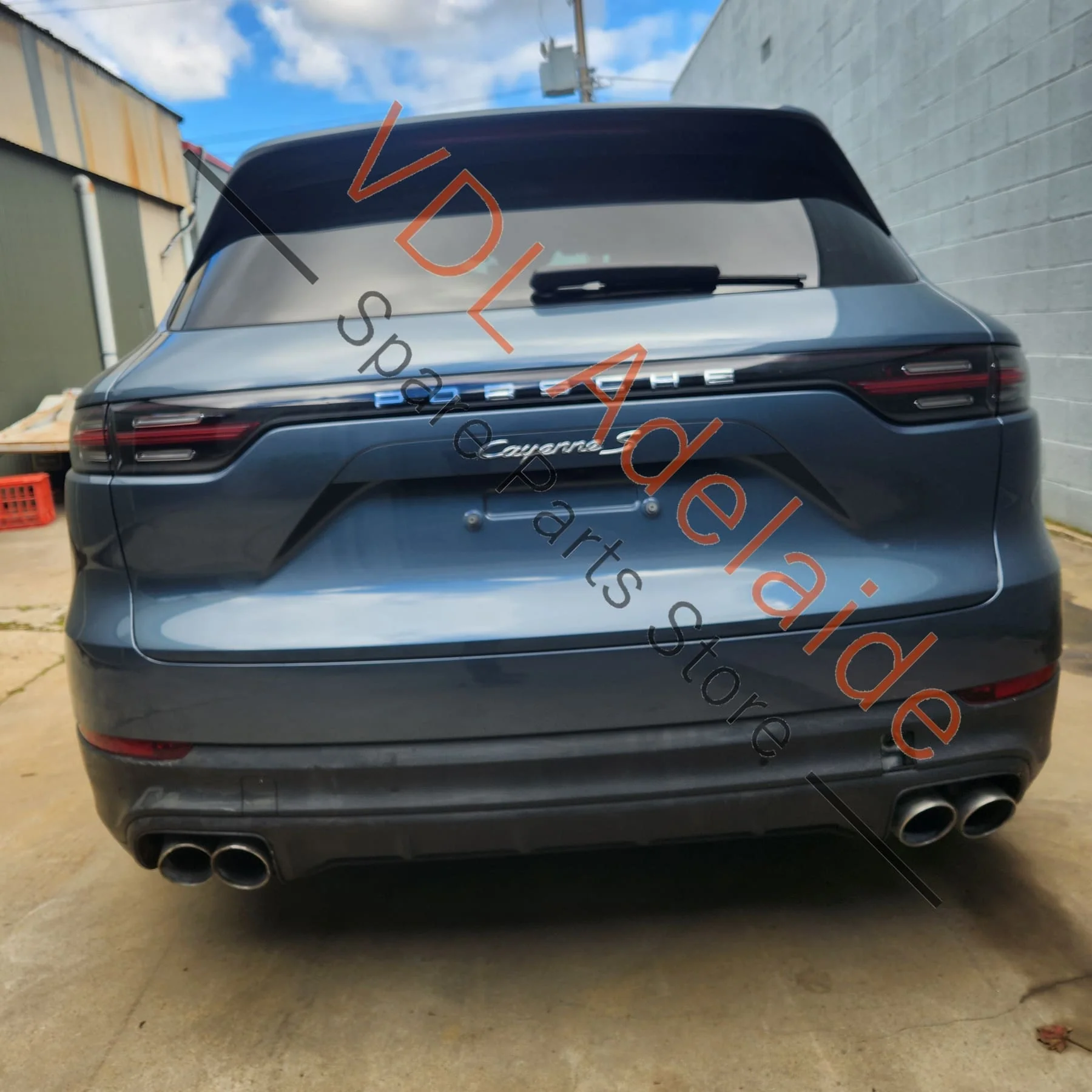 Porsche Cayenne E3 Exterior Trim for Rear Boot Tailgate with Badge & Licence Plate Light Biscay Blue - Image 4
