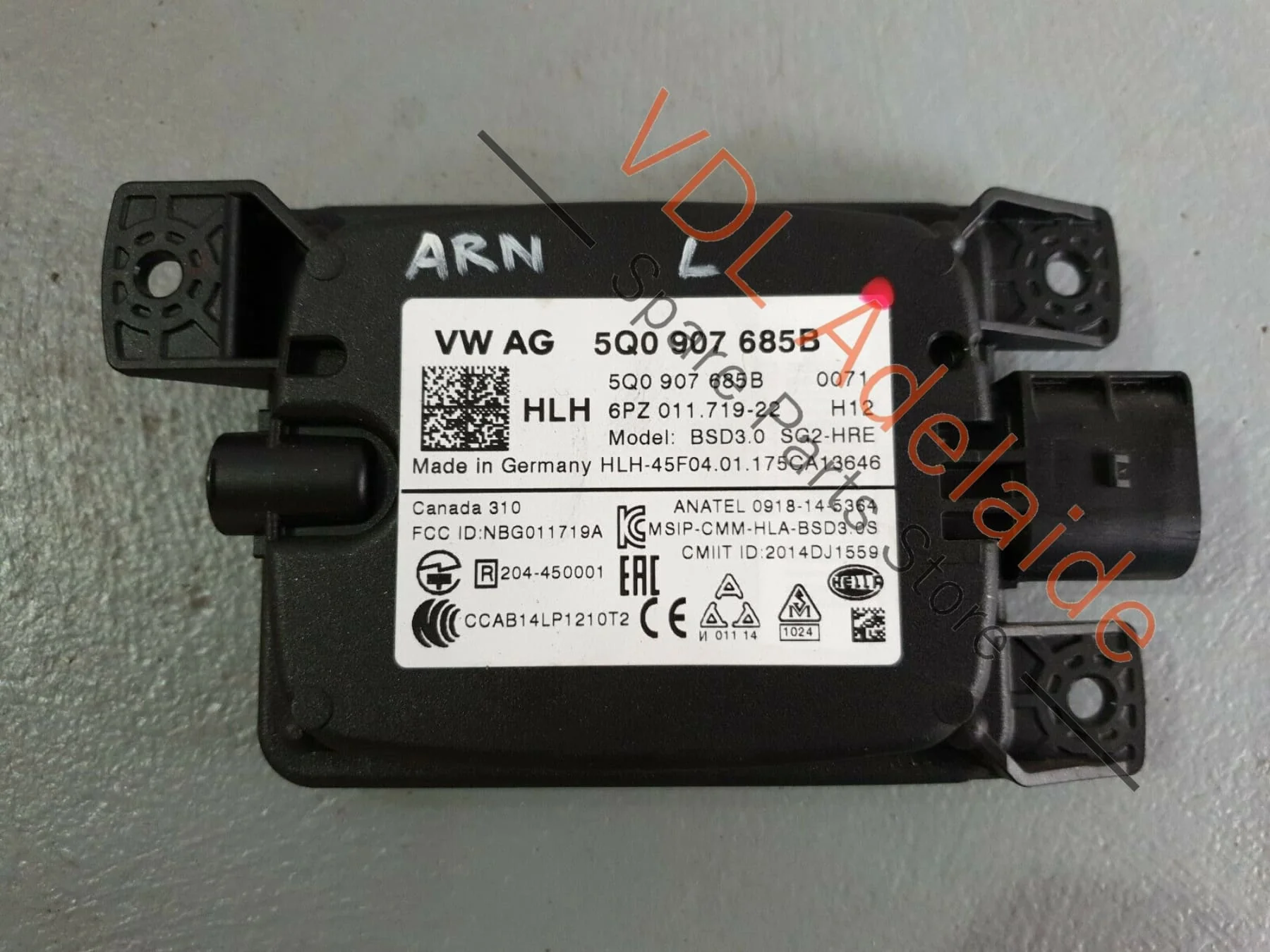 VW Golf Mk7 Blind Spot Detection Assist Left Control Unit Module 5Q0907685B ARN1