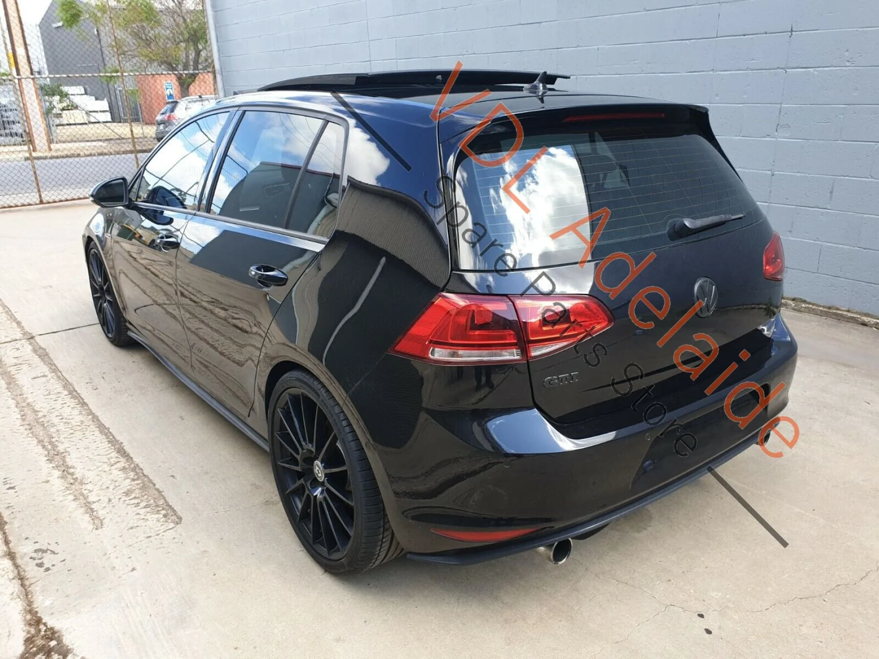 VW Golf Mk7 OEM Rear Right Exterior Door B-Pillar Black Trim 5G6839902B ARN1 - Image 5