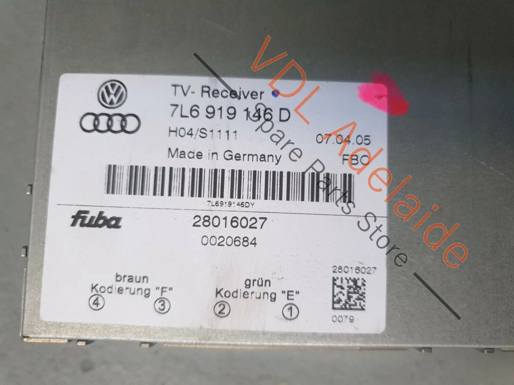 Audi Q7 Volkswagen VW Touareg 7L Television TV Receiver 7L6919146D REG - Image 3