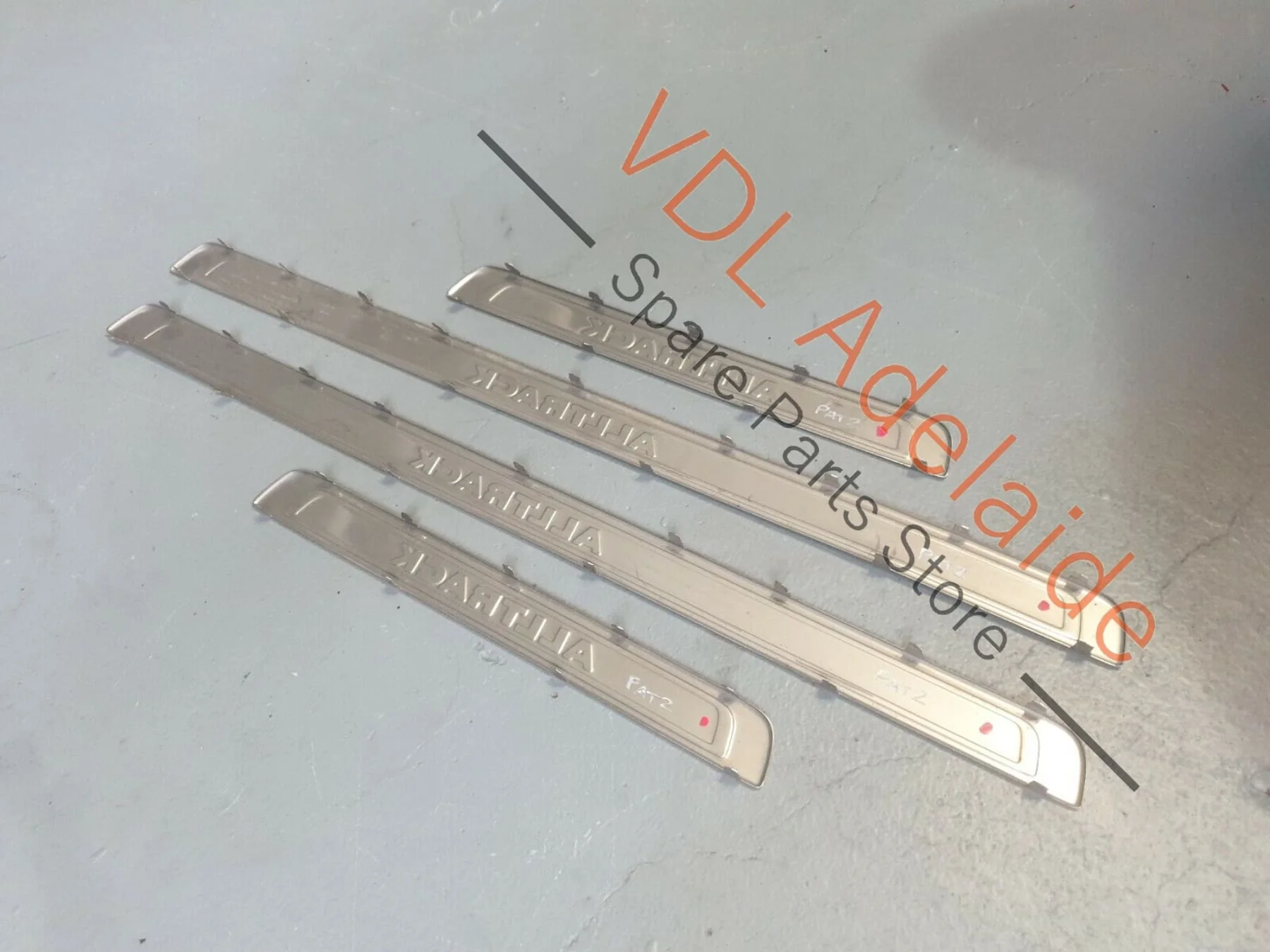 VW Passat Alltrack B8 3G Stainless Door Sill Scuff Plate Trim Insert Set PAT2 - Image 5