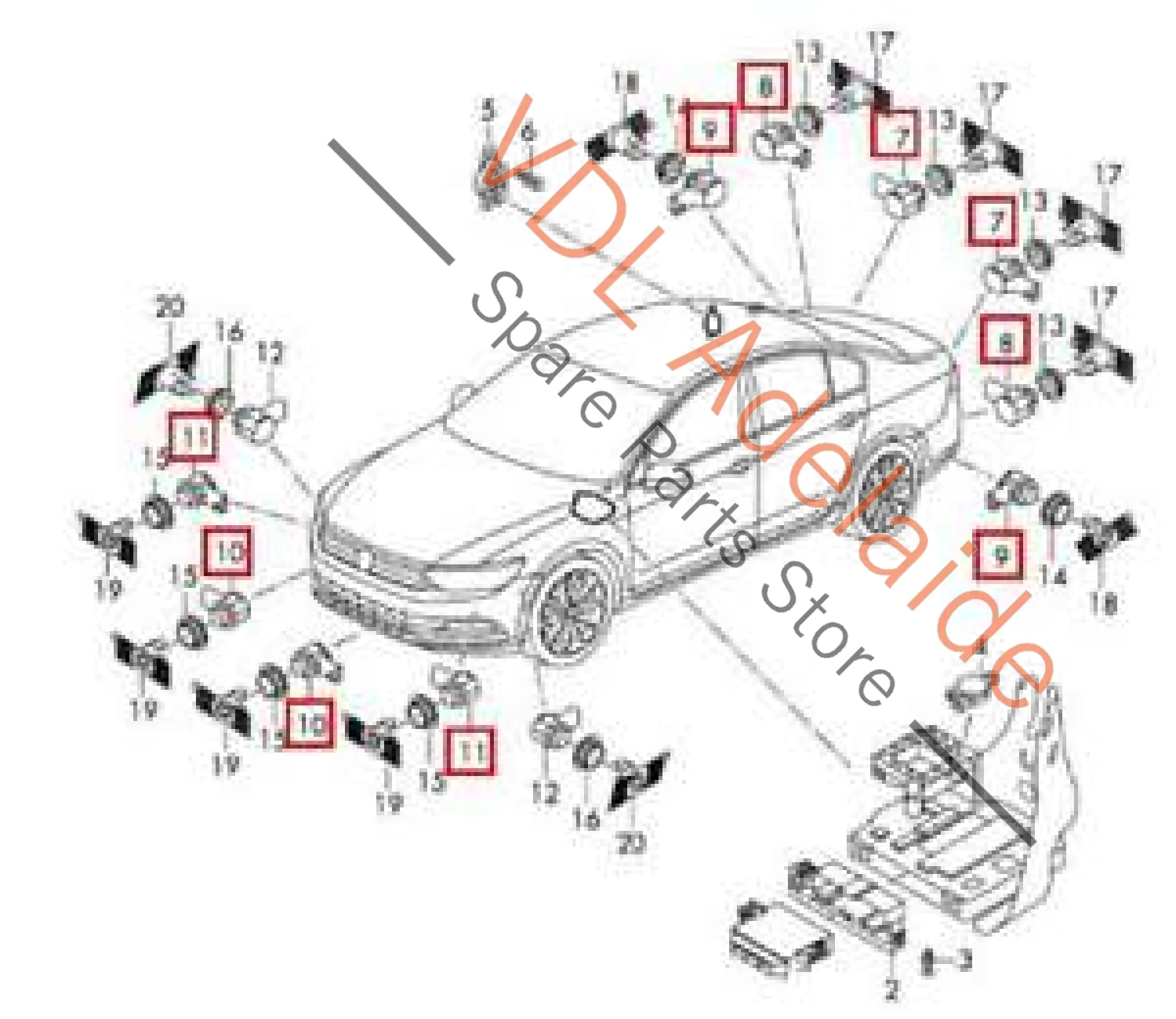 VW Passat B8 3G PDC Parking Sensor Genuine OEM Tungsten Silver 5Q0919275B PAT2 - Image 3