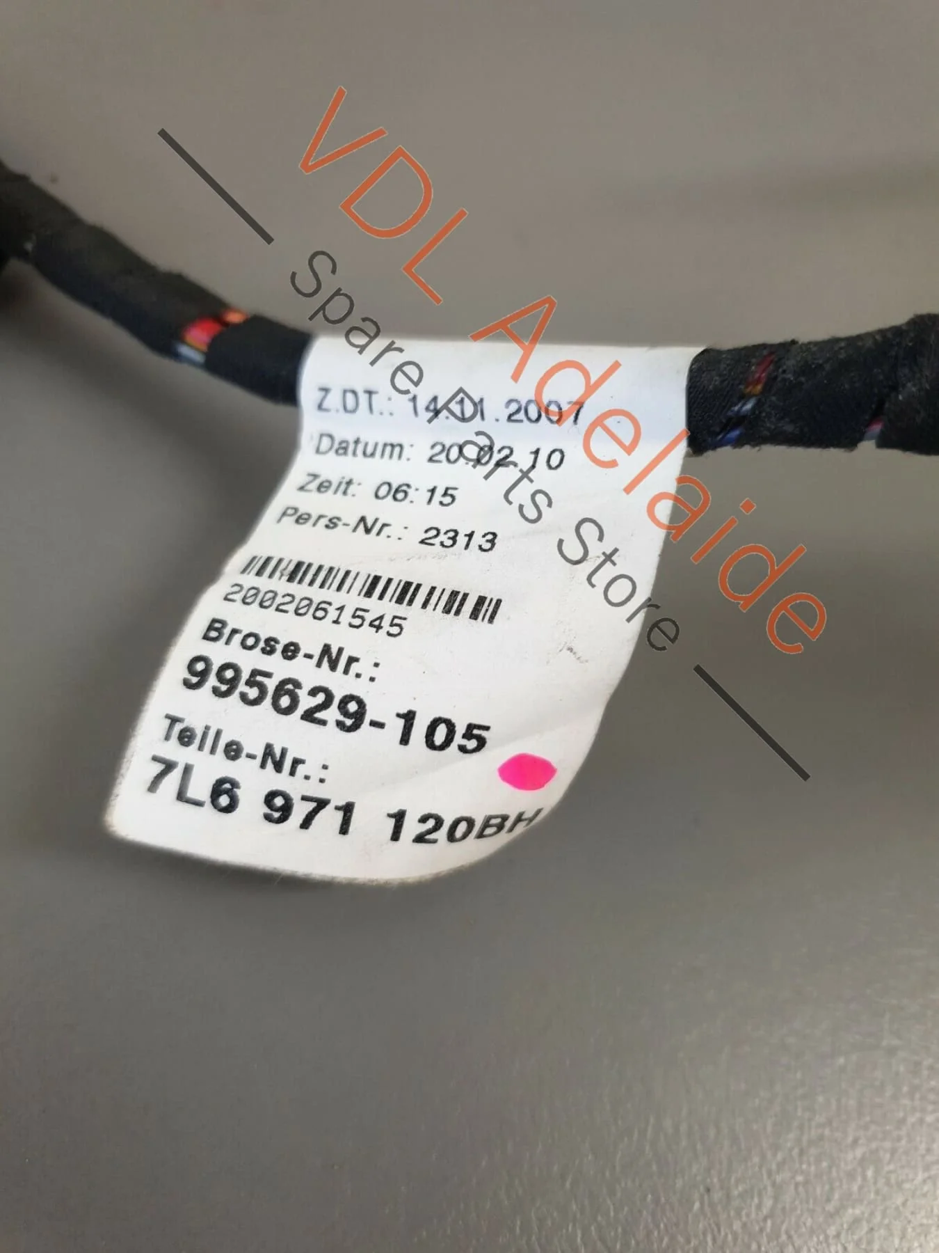 Volkswagen VW Touareg 7L Front Left Door Wiring Harness 7L6971120BH REG4 - Image 3