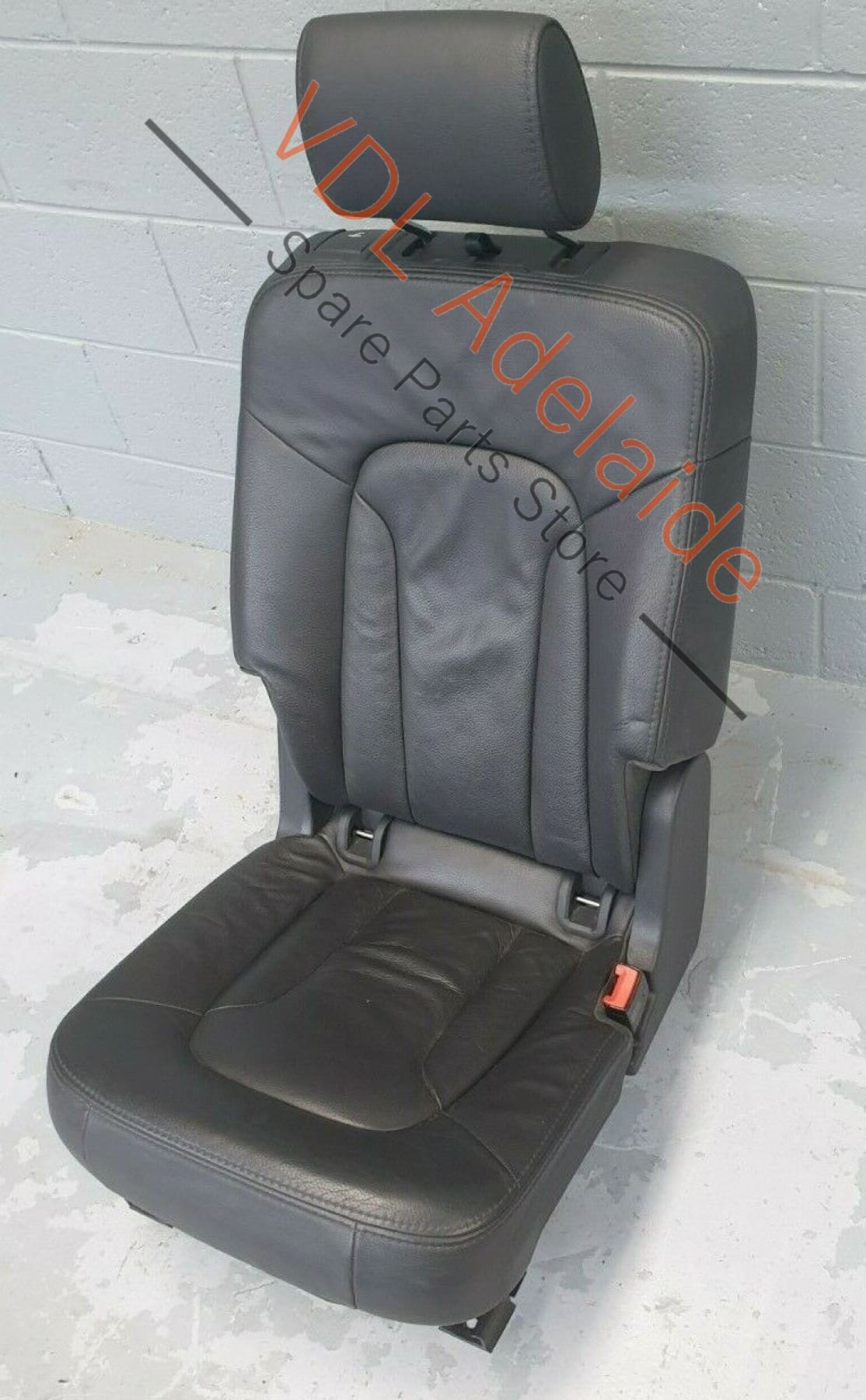 Audi Q7 4L 2nd Row Right Passenger Back Seat Rear Black Leather 65xxxkm ROS - Image 2