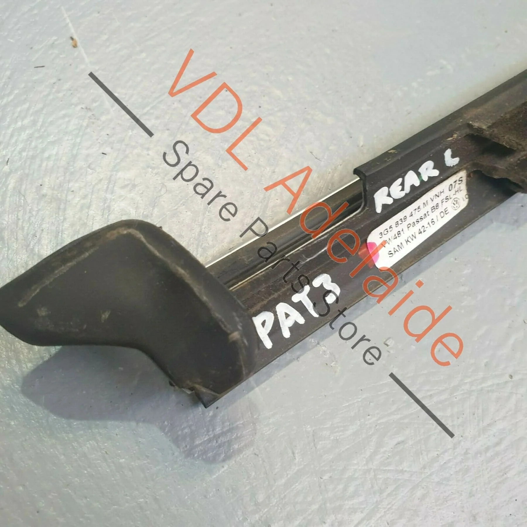 VW Passat R-Line B8 3G Sedan Rear Left Exterior Window Door Chrome Trim 3G5839475M - Image 3