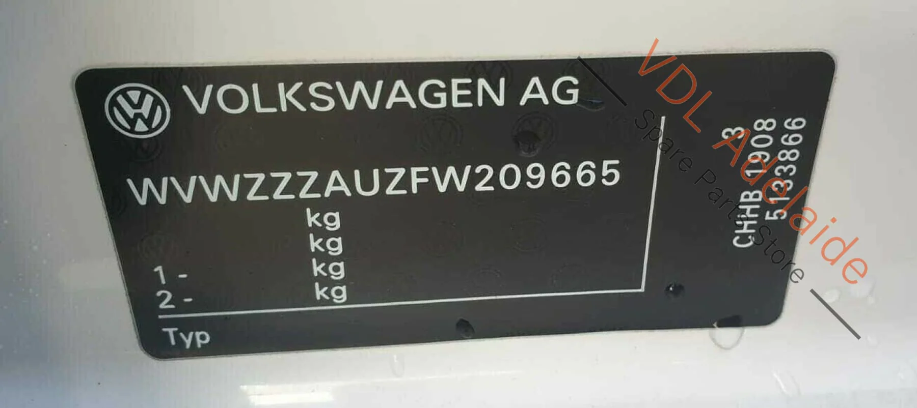 Volkswagen VW Golf GTi Mk7 High Level 3rd Brake Stop Light ARN4 - Image 7
