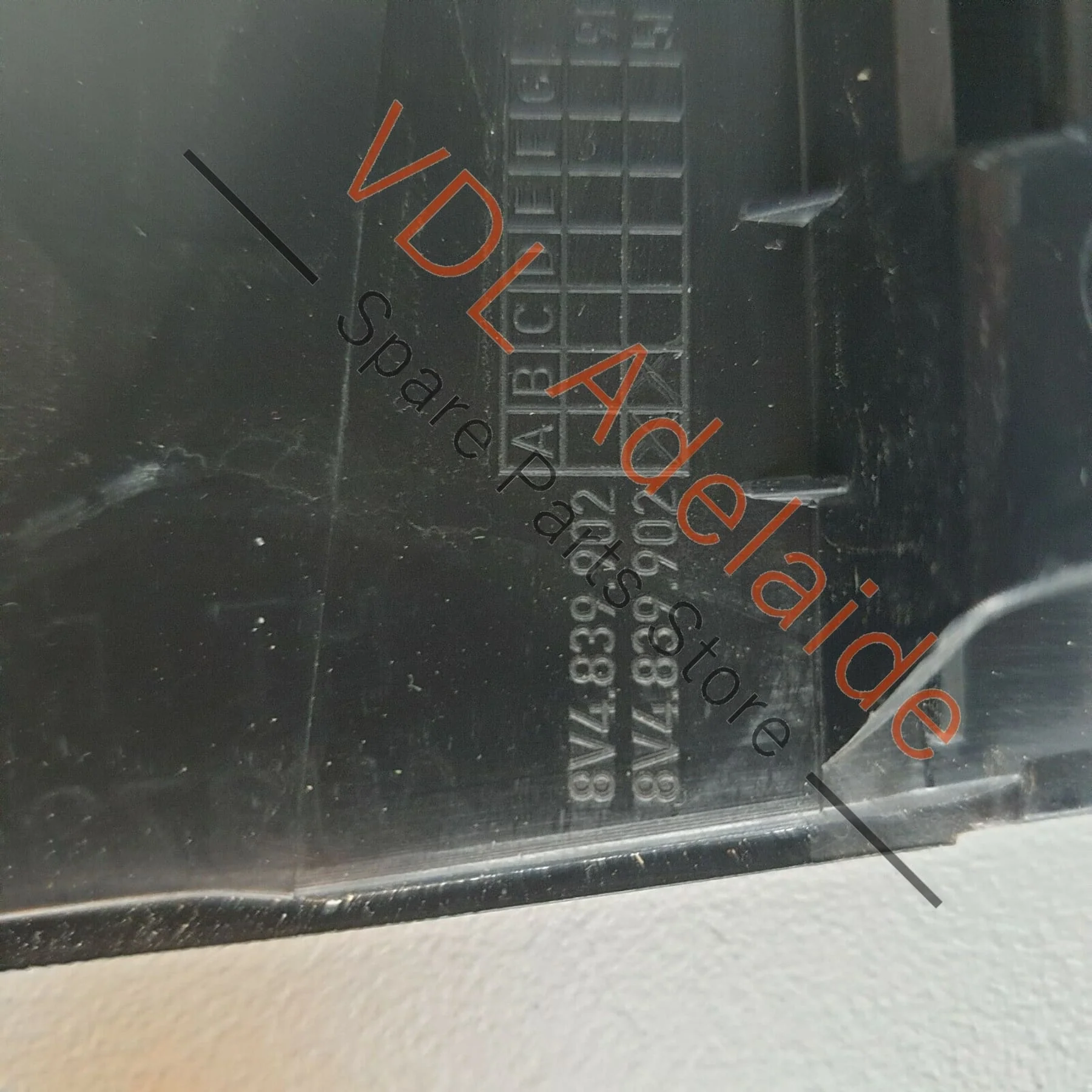 Audi RS3 8V B Pillar Trim Exterior Right Rear Door Gloss Black 8V4839902B - Image 3