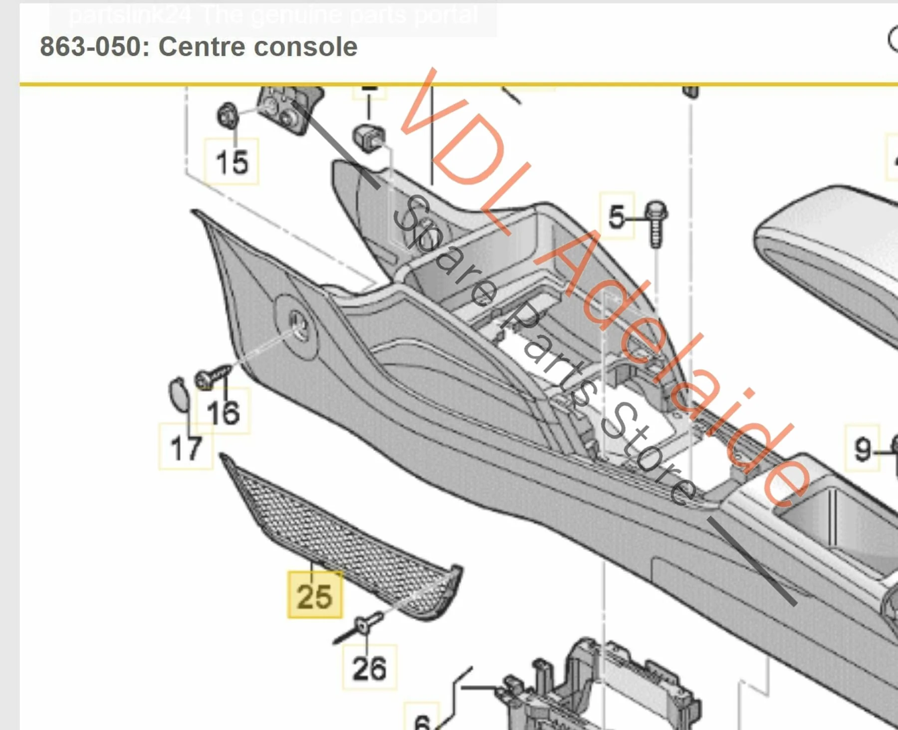 Audi RS3 8V Left Front Passenger Mesh Pocket 8V2861690 6PS for RHD Vehicles - Image 2