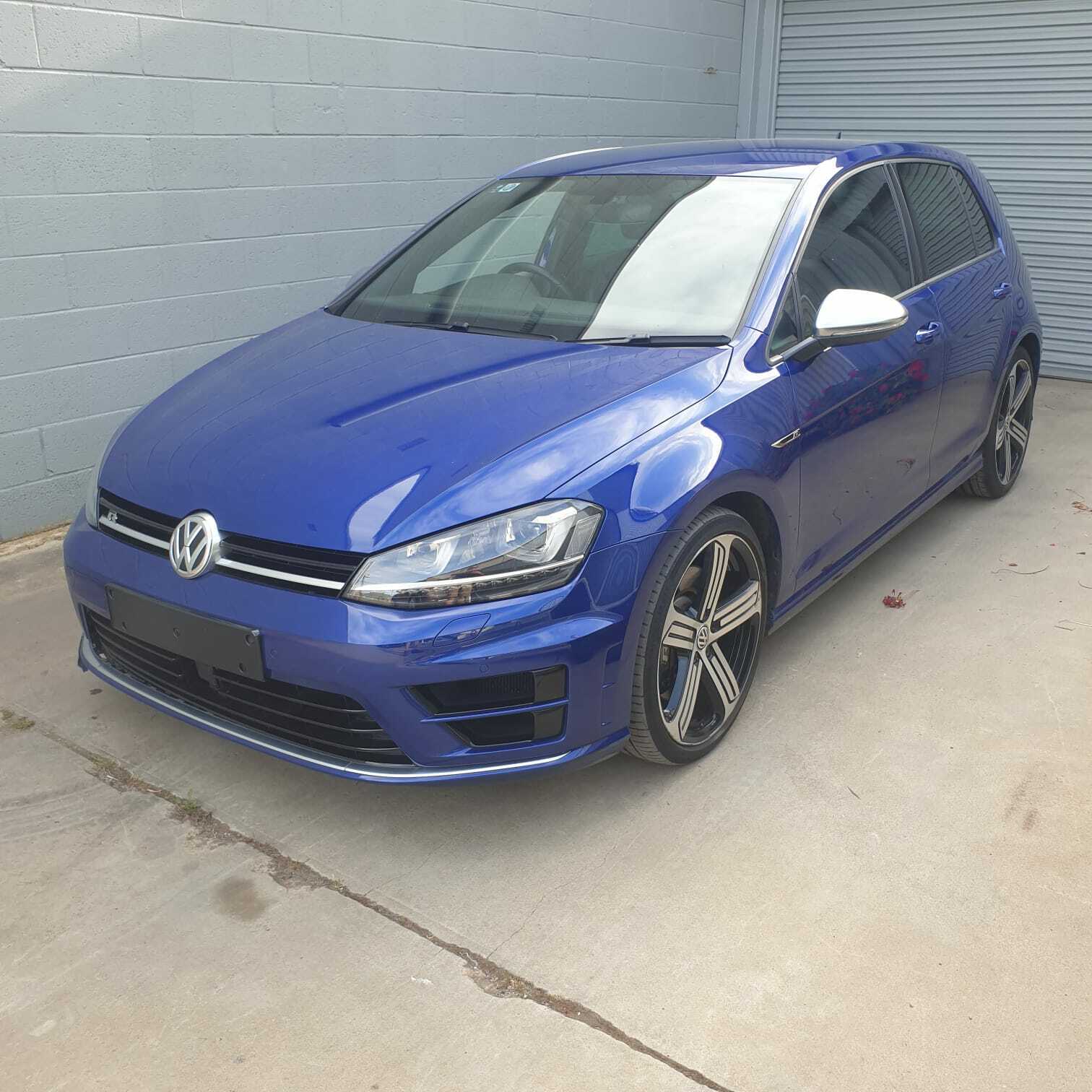 Volkswagen VW Golf R Mk7 Exterior Door Handle Assembly Rear Right RHS Lapiz Blue - Image 2