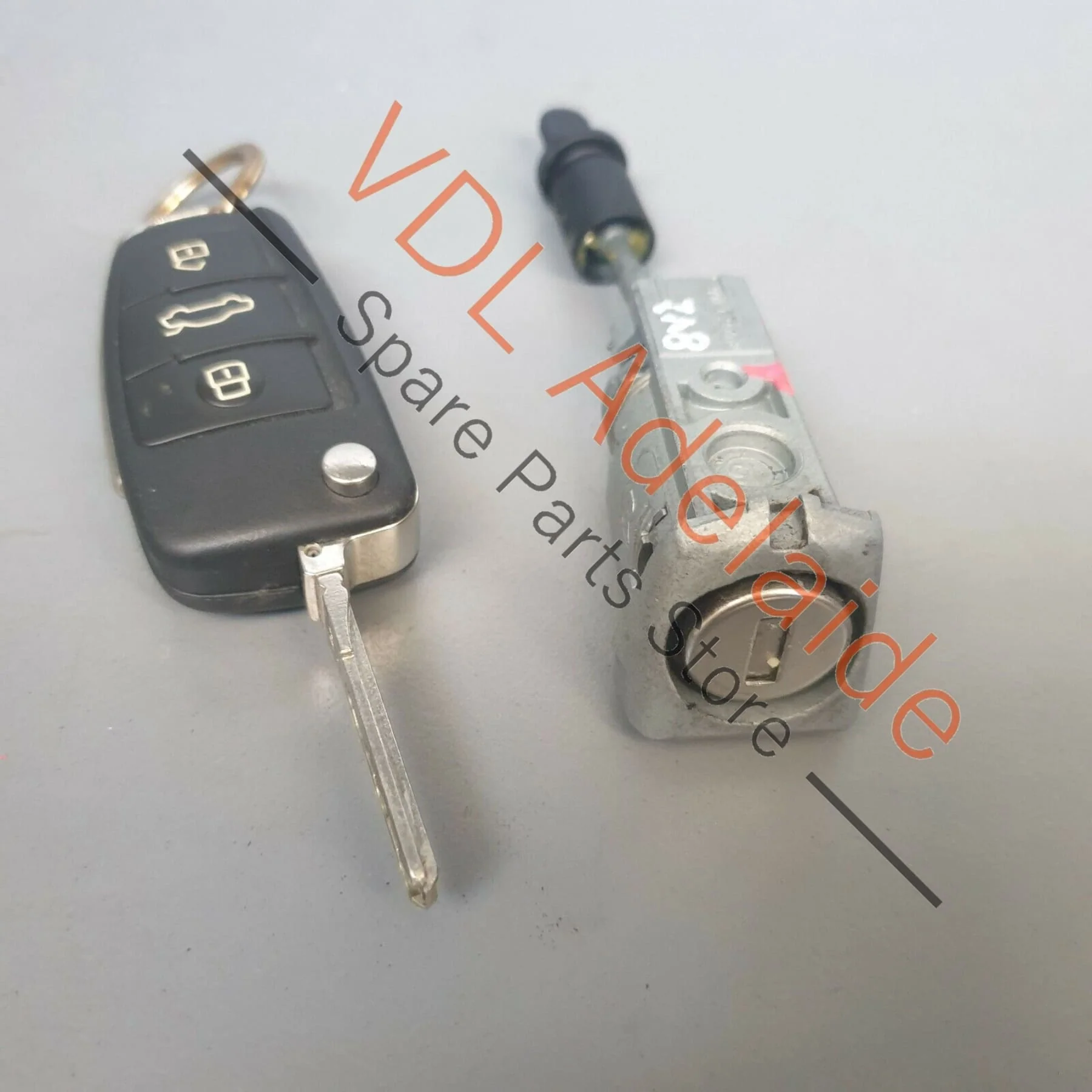 Audi A3 S3 RS3 8V Exterior Door Lock Barrel and Matching Blade Key 107837168CR