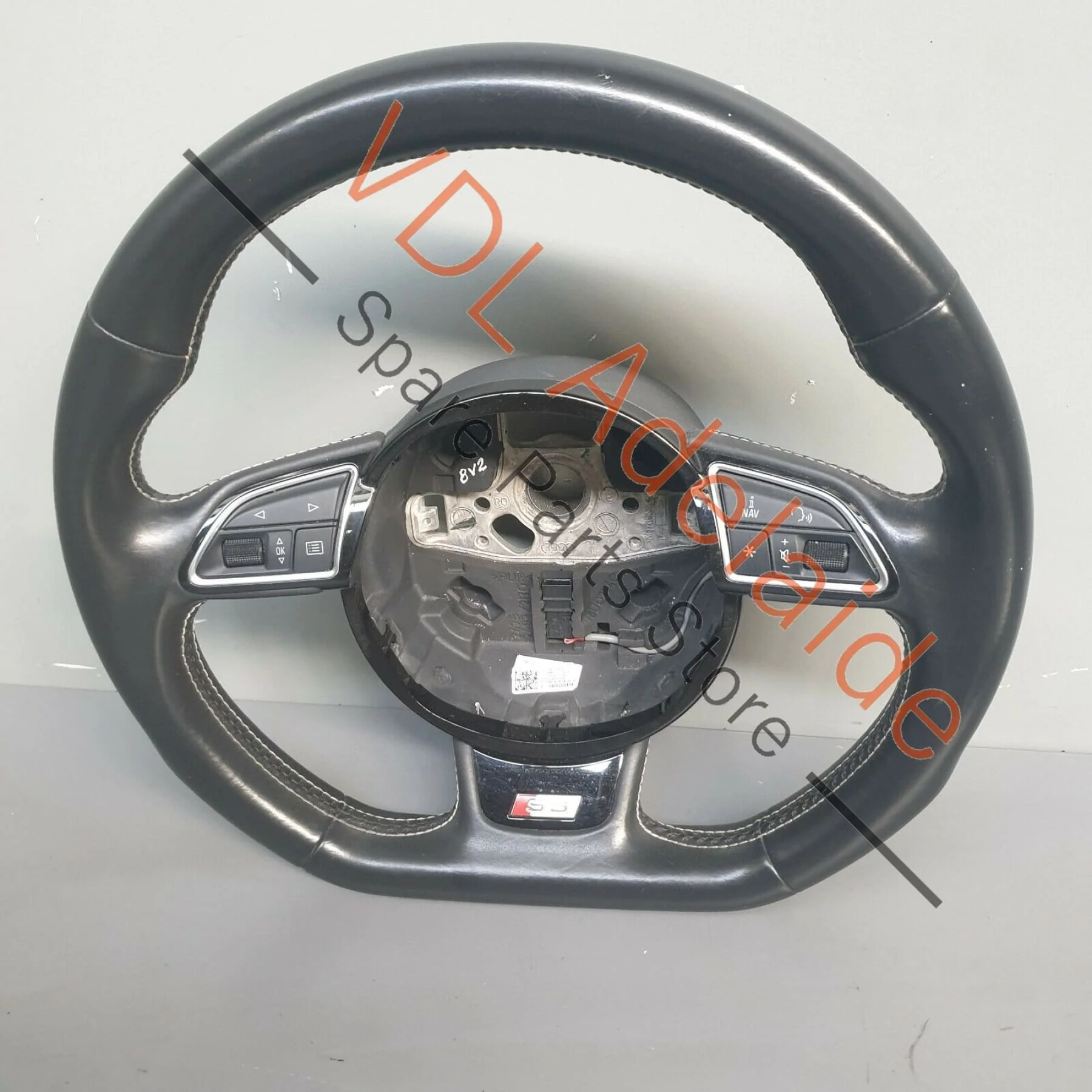 Audi S3 8V Leather Flat Bottom Sports Steering Wheel suit Manual 8V0419091H VMJ