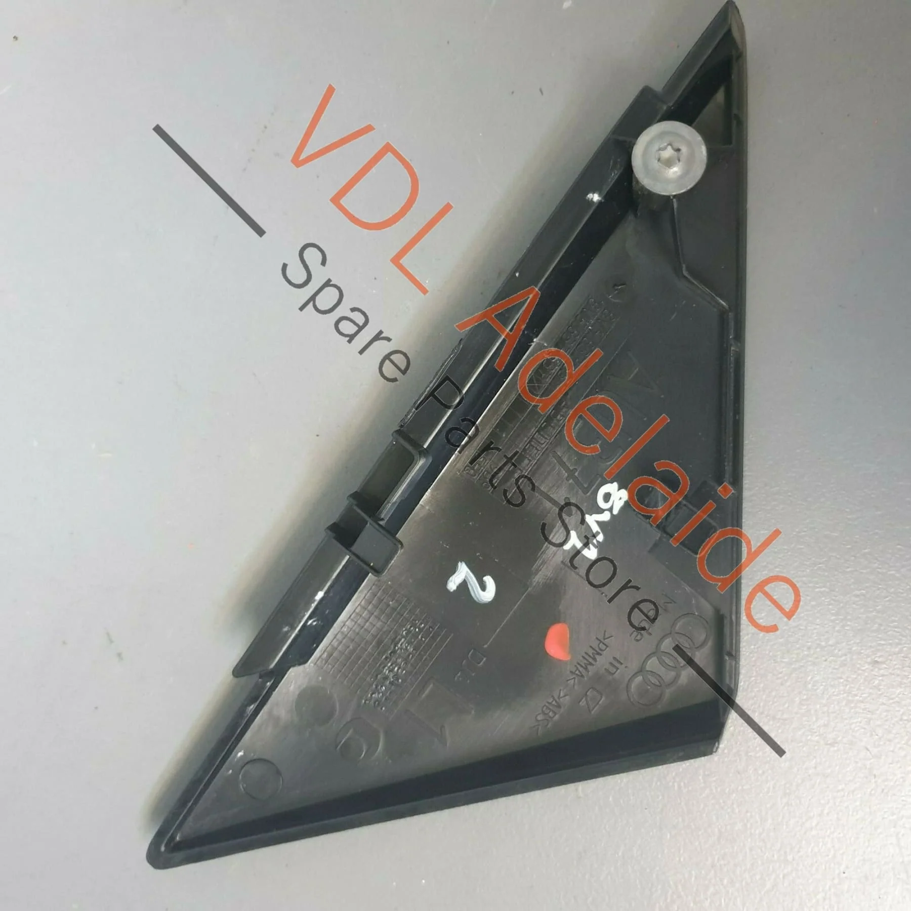 Audi S3 8V Exterior Front Door Corner Trim Moulding Gloss Black LHS Left Front 8V5837637A - Image 3