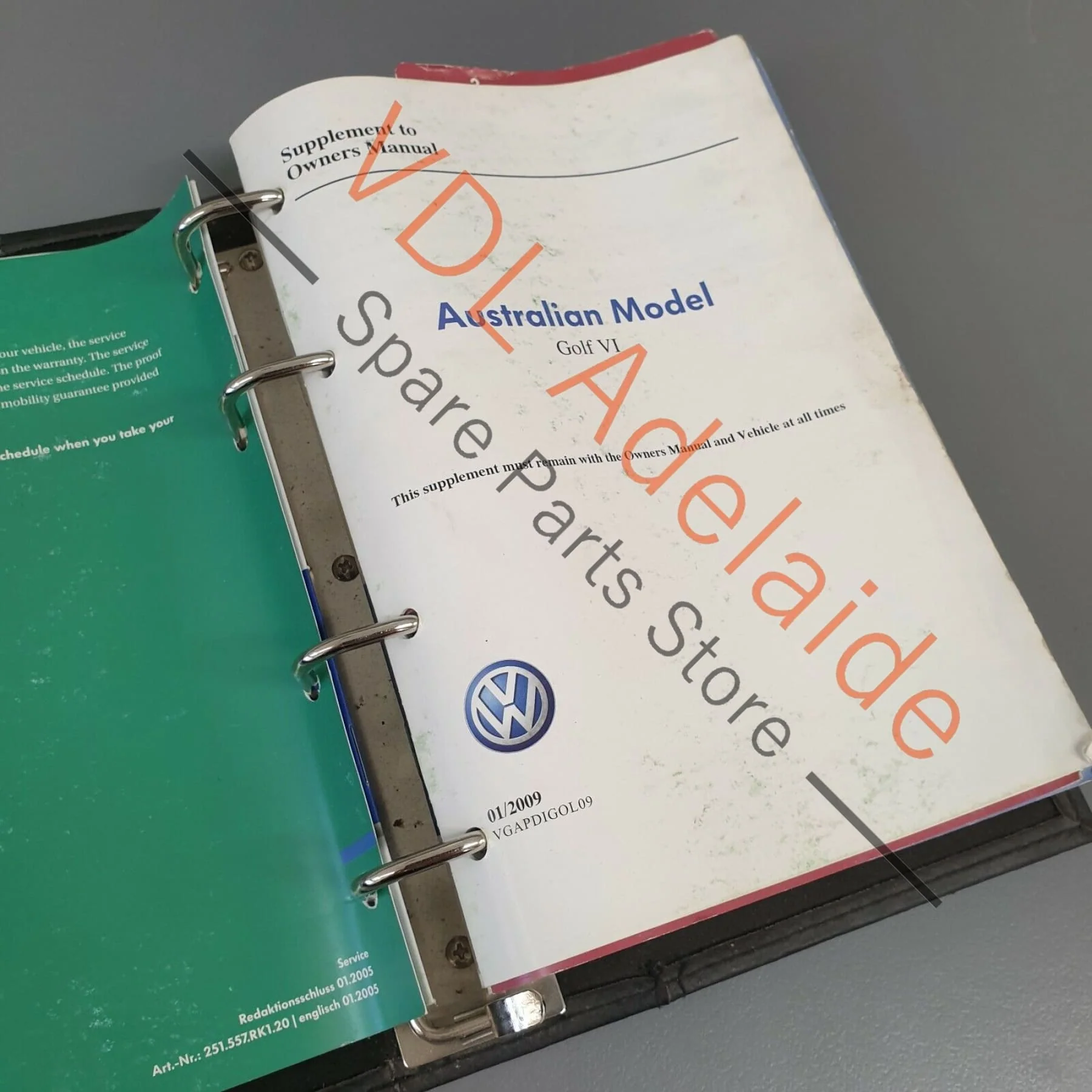 Volkswagen VW Golf Mk6 GTi GTD 2009 Owner's Manual Book Folder Set - Image 5