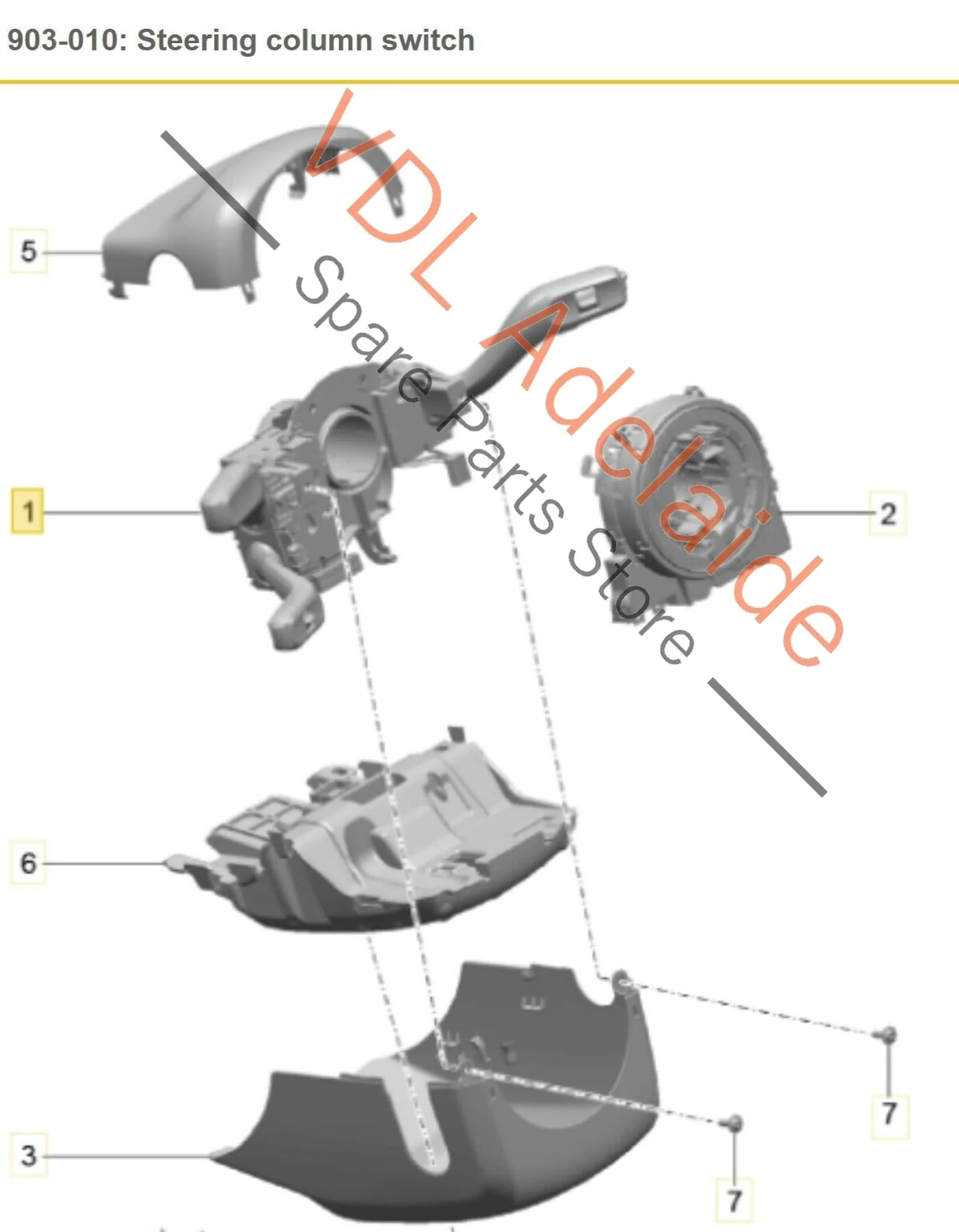 Porsche Macan 95B Steering Column Combination Switch Wipers Indicators Cruise - Image 2